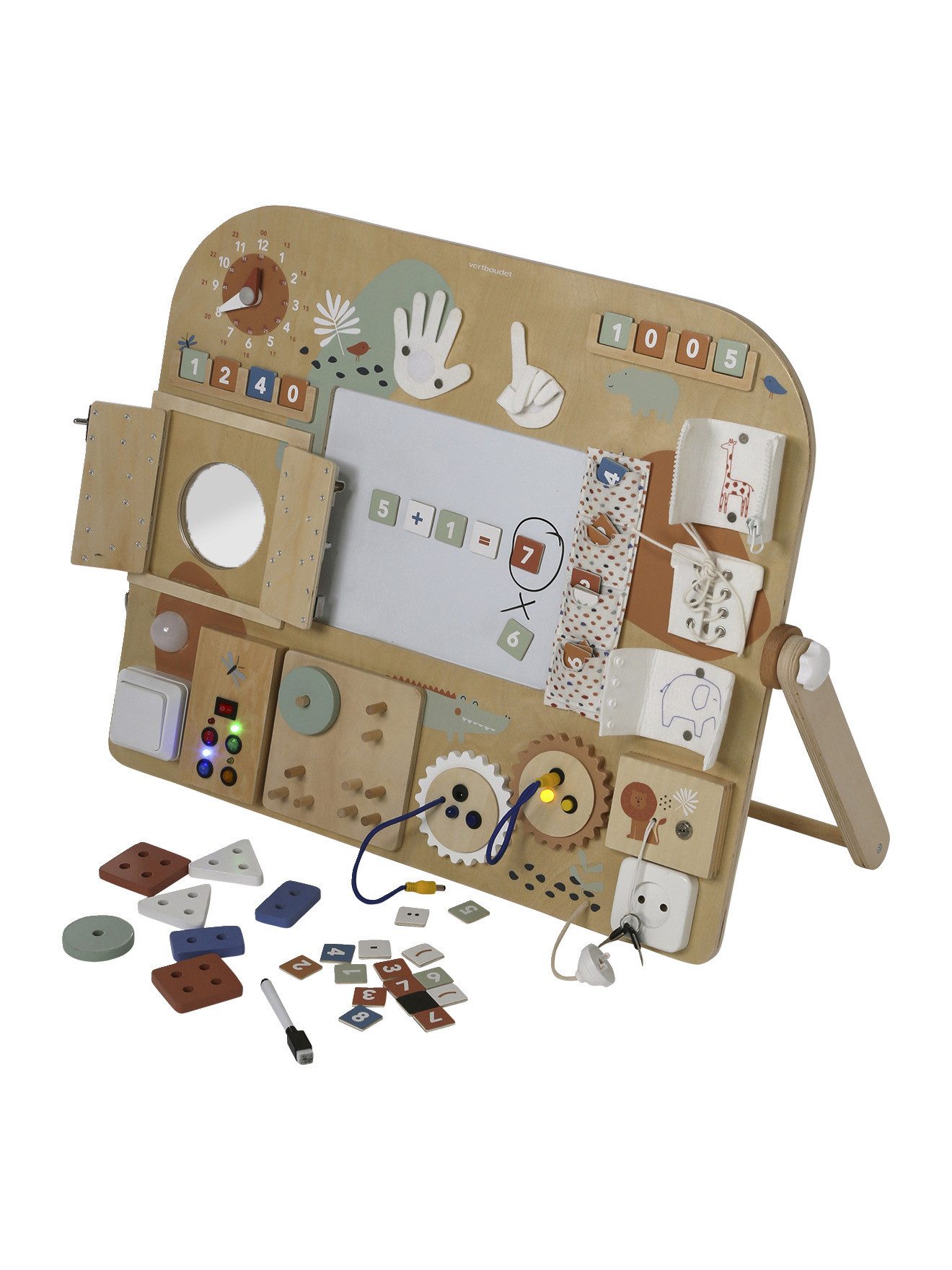 vertbaudet Lernspielzeug Activity-Board, Holz FSC®, Breite: 58cm