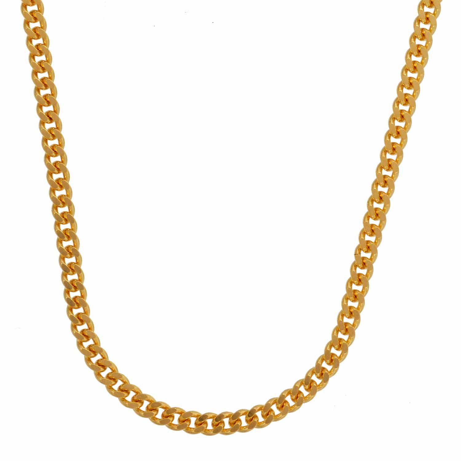 Panzerkette Goldkette Panzerkette Länge 40cm - Breite 2,1mm - 750-18 Karat Gold
