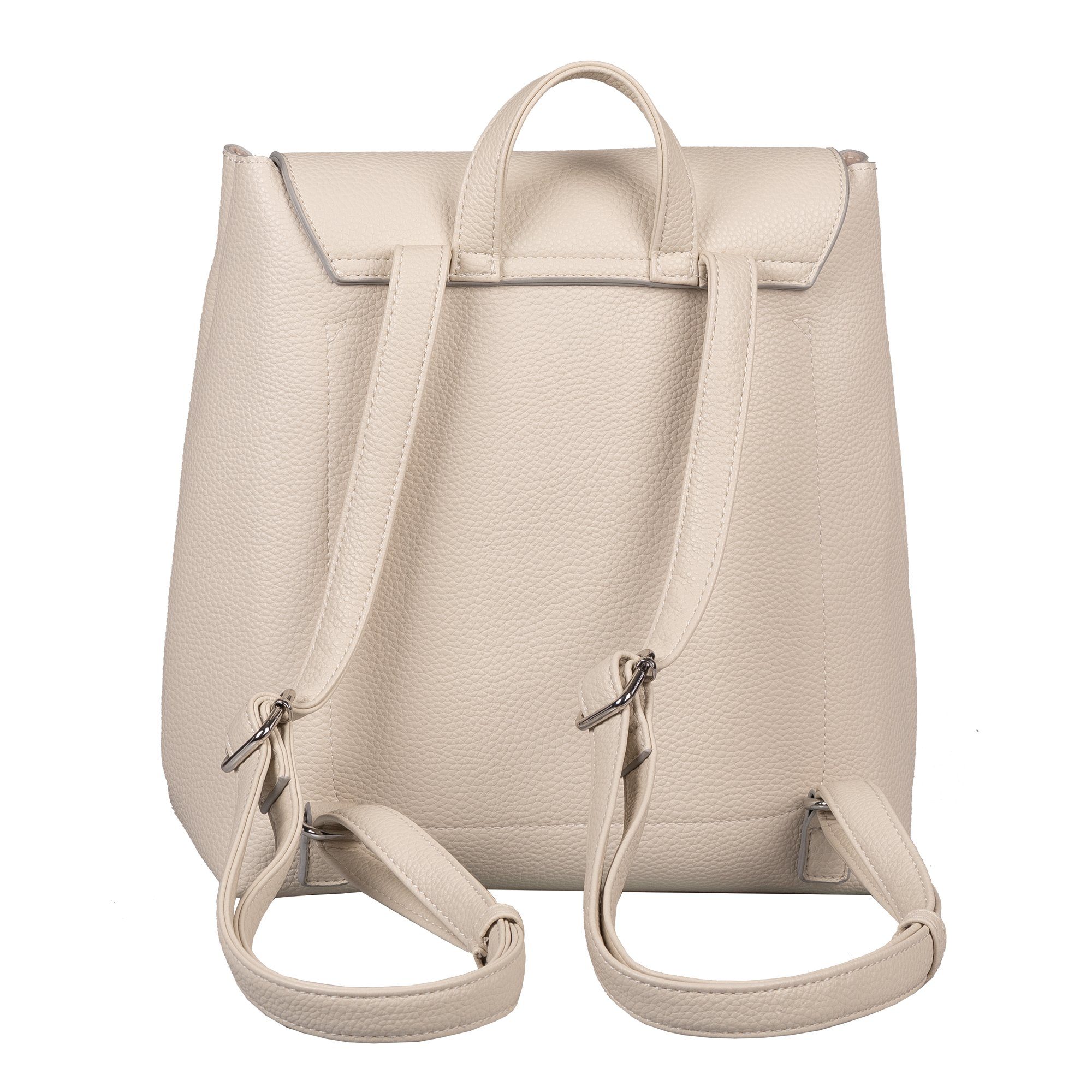 TOM TAILOR Rucksack Elis, aus weich gekörntem Lederimitat und feinem Logo