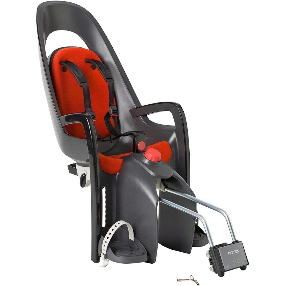 Hamax Fahrradkindersitz Hamax Caress mit abschließbarer Rahmenbefestigung.