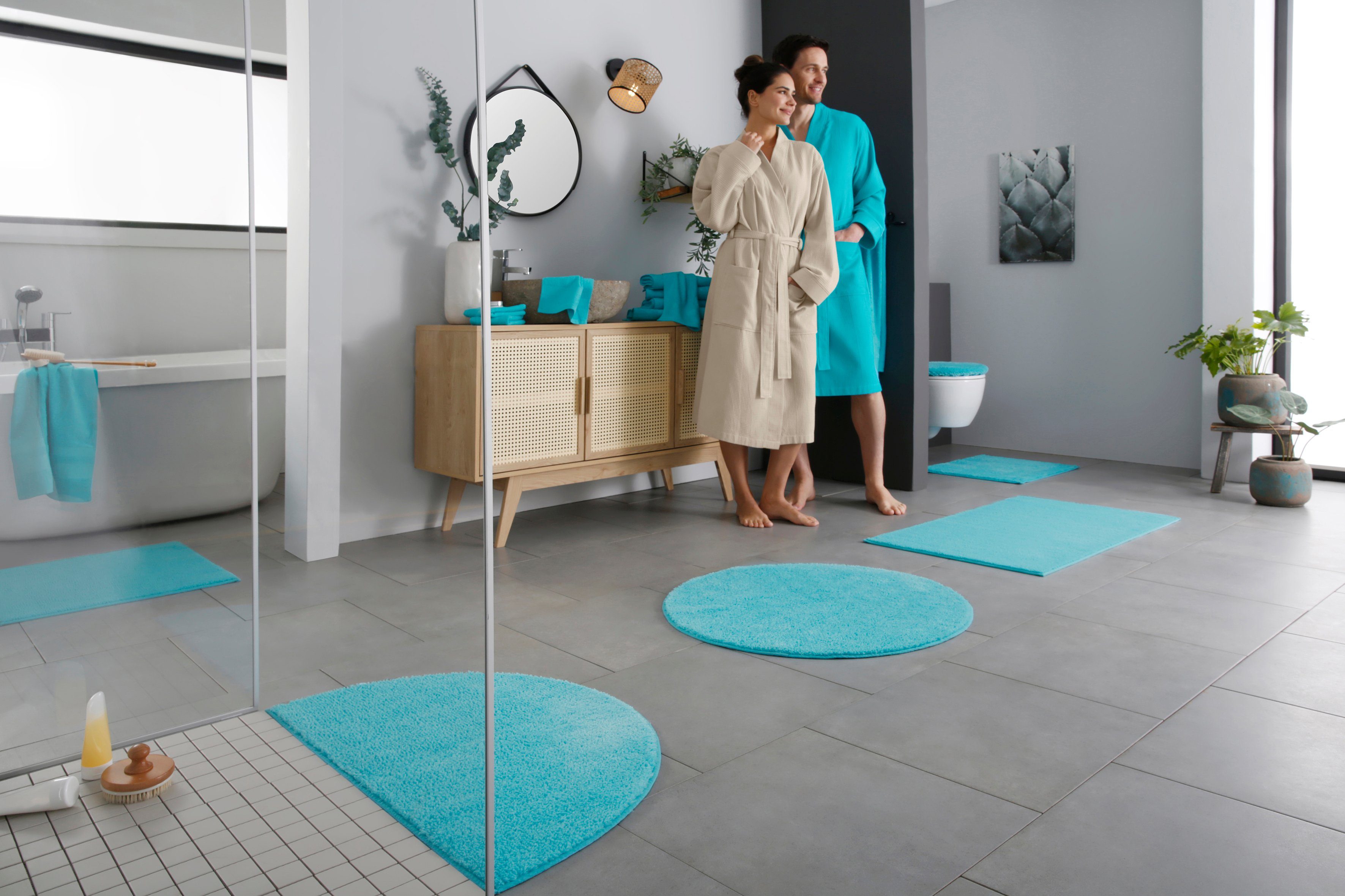 OTTO home Badematte Vanessa, Badvorleger, Badezimmer Teppich, Höhe 10 mm, r günstig online kaufen