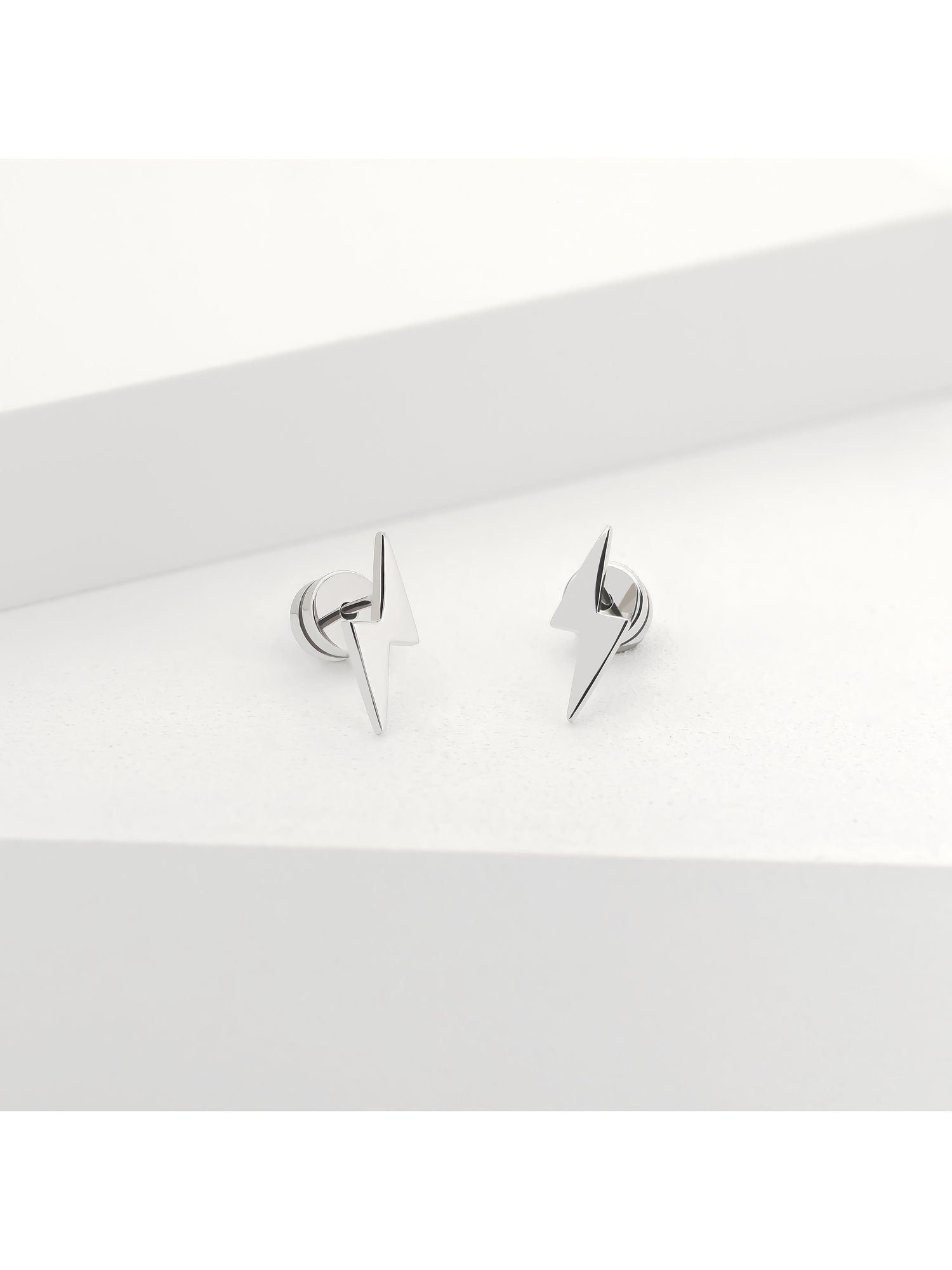 FAVS Paar Ohrstecker FAVS Herren-Ohrstecker Edelstahl Blitz