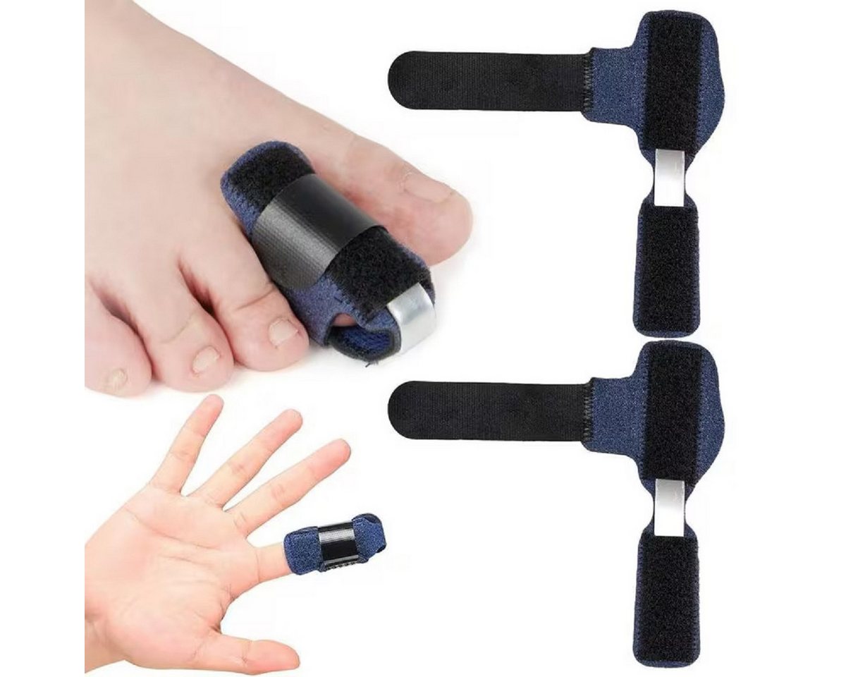 COOL-i ® Fingerbandage Zehenschiene verstellbar,Zehenbandage mit Aluminiumstütze, atmungsaktiv & rutschfest für Alltag & Schuhe