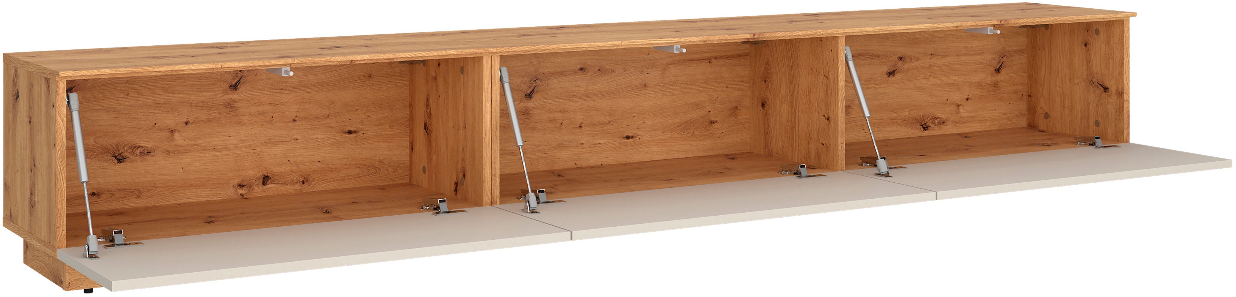 OTTO home Lowboard 3 Klappen und viel Stauraum, hängend oder stehend, grifflos, modern, Breite 240cm – Bild 5 von 5