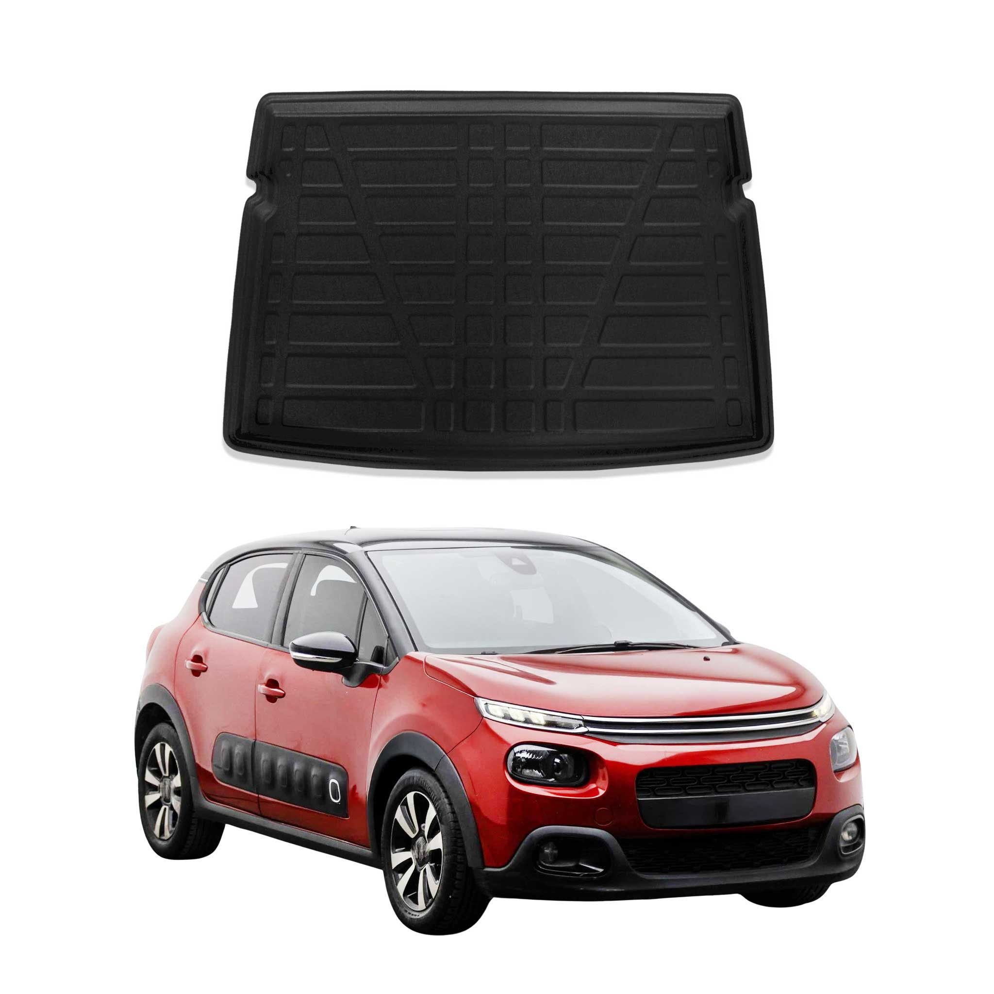 Kofferraummatte Kofferraumwanne für Citroen C3 2016-2024 5tür hohe Kante Gummi
