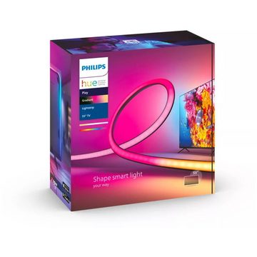 Philips Hue LED Stripe White & Color Ambiance Lightstrip Play Gradient TV 55 in Schwarz 20W, 1-flammig, LED Streifen