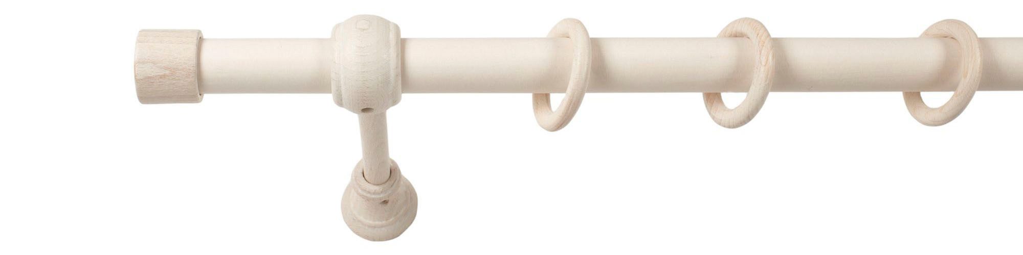 SN DECO GROUP Gardinenstange Cafiro, 1-läufig, Fixmaß, mit Bohren, verschraubt, Holzwerkstoff, 28 mm, Holz, verschiedene Längen und Farben, Komplettset