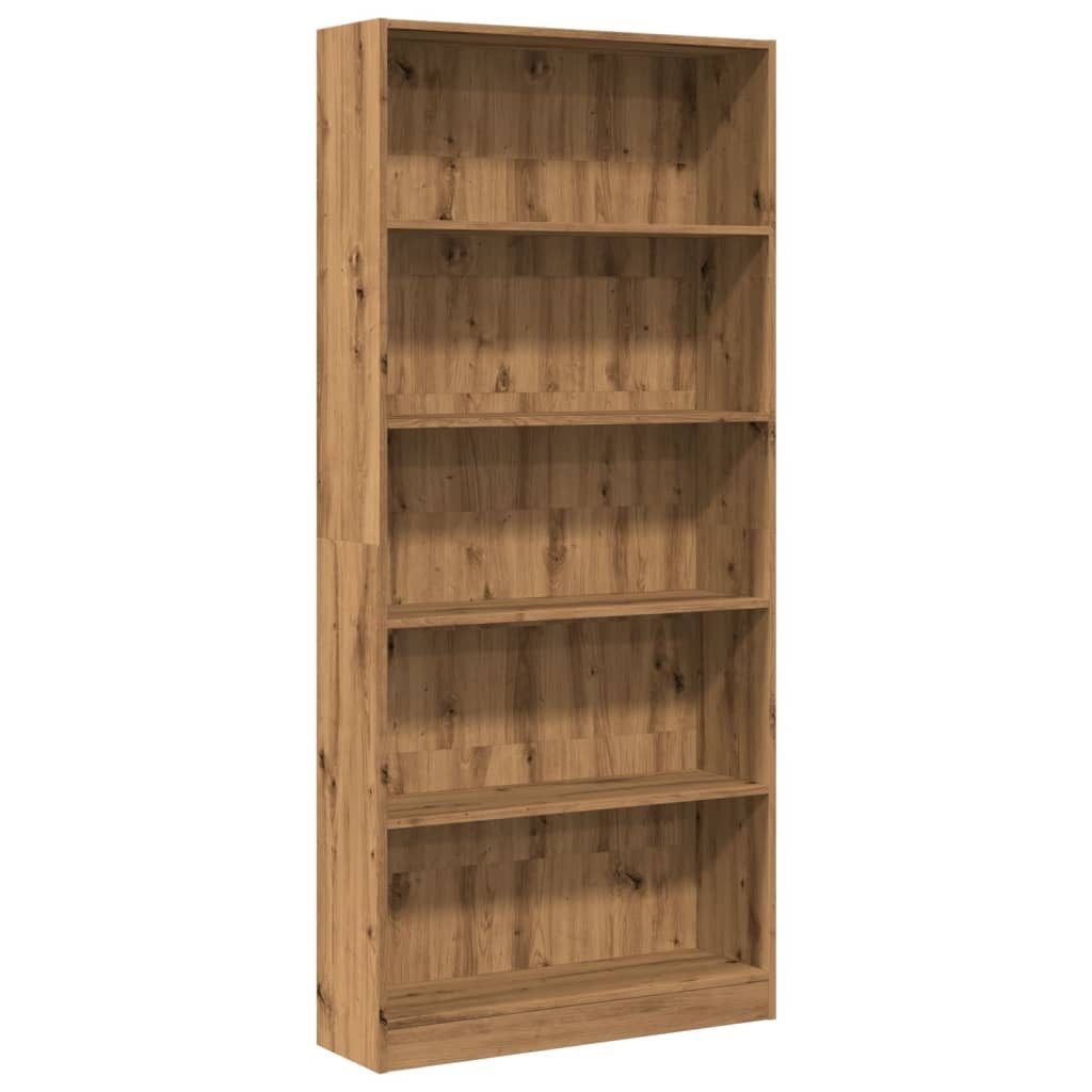 vidaXL Bücherregal Bücherregal Artisan-Eiche 80x24x176 cm Holzwerkstoff, 1-tlg.
