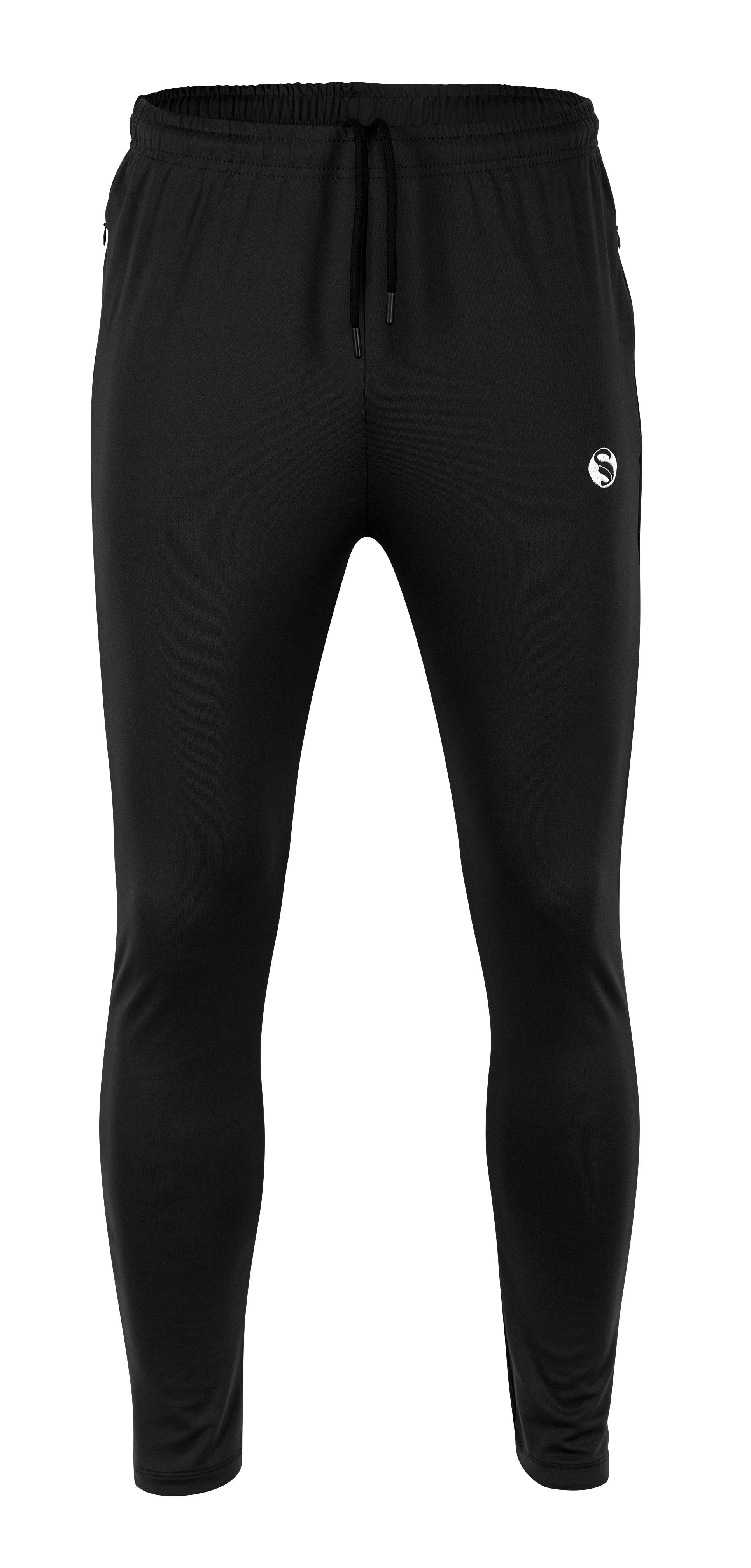 Stark Soul® Jogginghose Jogginghose "WARM UP", bequeme Sporthose, Trainingshose mit elastischem Bund und Seitentaschen Schwarz