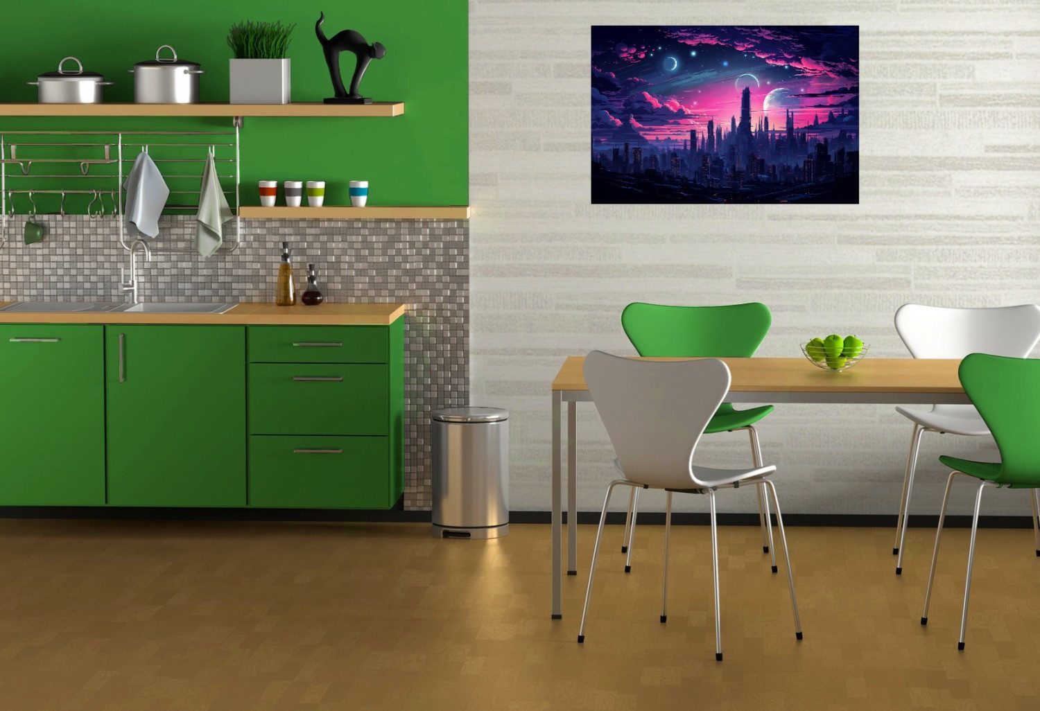 Wallario Poster, Galaxie in der Abenddämmerung, in verschiedenen Ausführungen