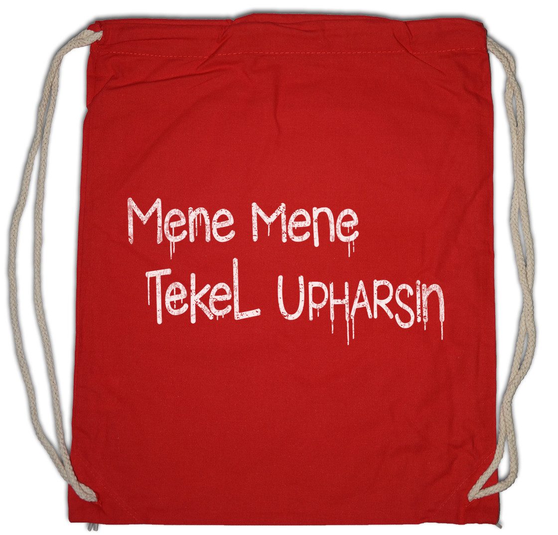 Turnbeutel Mene Mene Tekel Upharsin Turnbeutel West The Road Sign Society Logo
