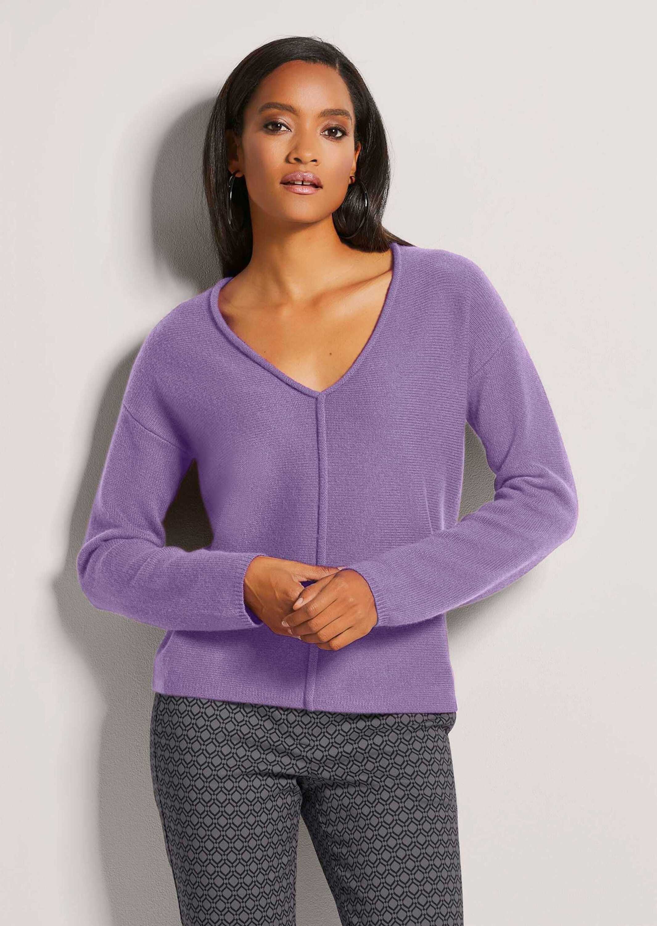 MADELEINE Strickpullover Kurzer V-Pullover günstig online kaufen