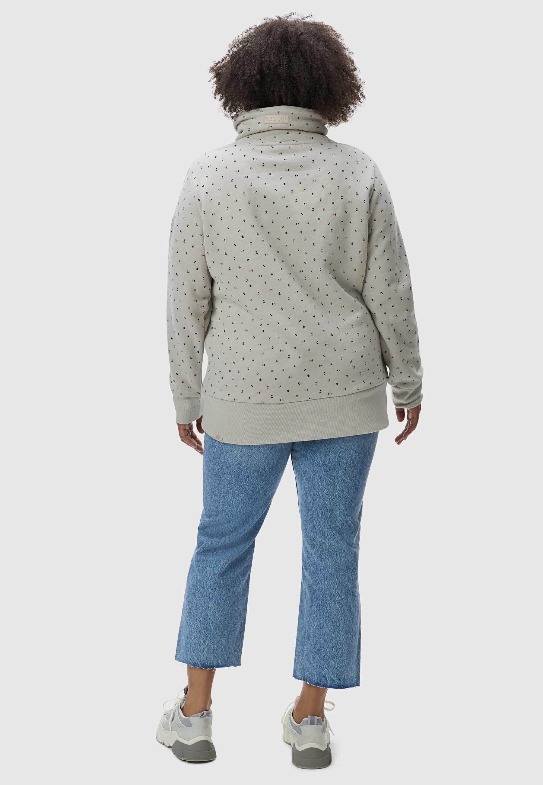 Ragwear Schalkragenpullover Angell Plus Damen Sweater mit Kaminkragen