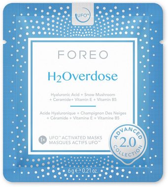 FOREO Gesichtsmaske UFO™ Mask H2Overdose 2.0 Packung, 6-tlg., komptibel mit UFO™ & UFO™ mini