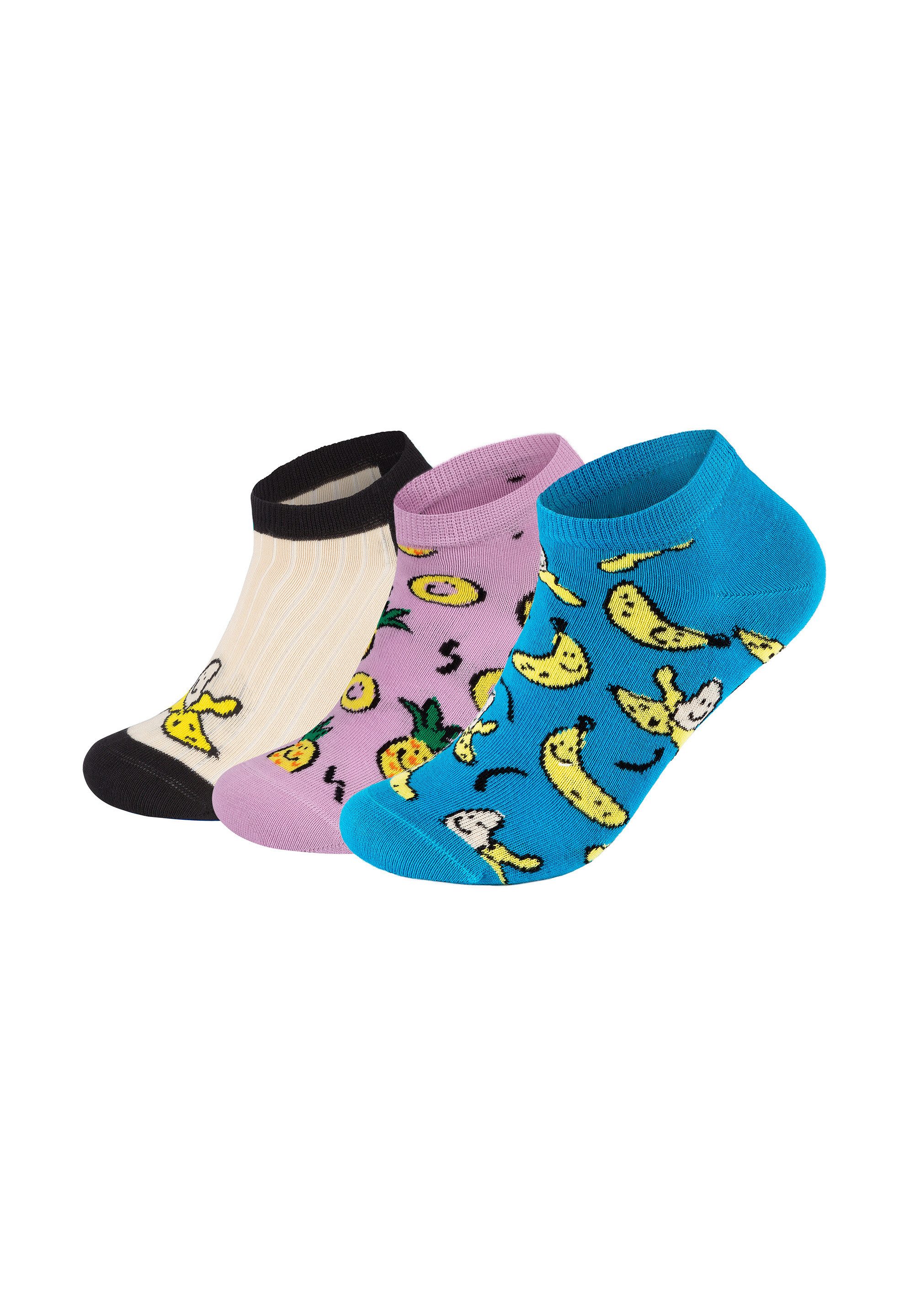 Happy Socks Basicsocken 3-Pack Low Fruit Socks Aus weicher Baumwolle