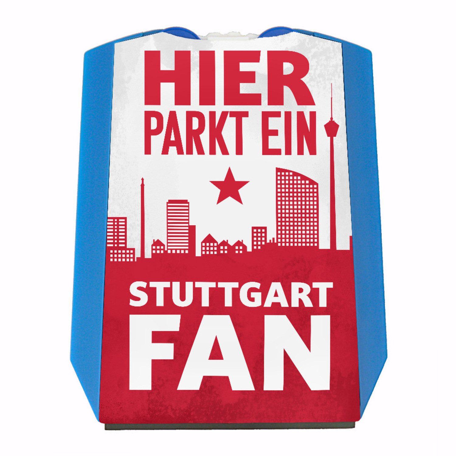 Parkscheibe Hier parkt ein Stuttgart Fan Parkscheibe in Rot Weiß