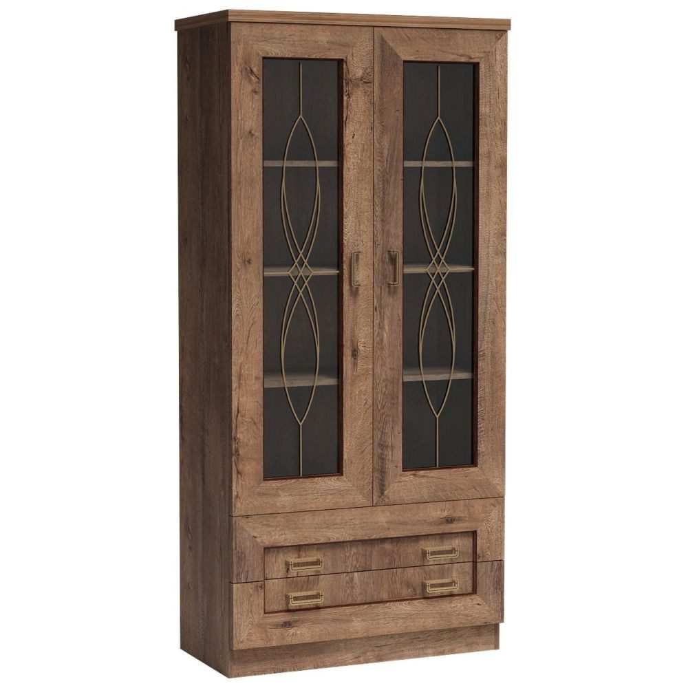 Lomadox Vitrine TEORA-161 in Lefkas Eiche günstig online kaufen