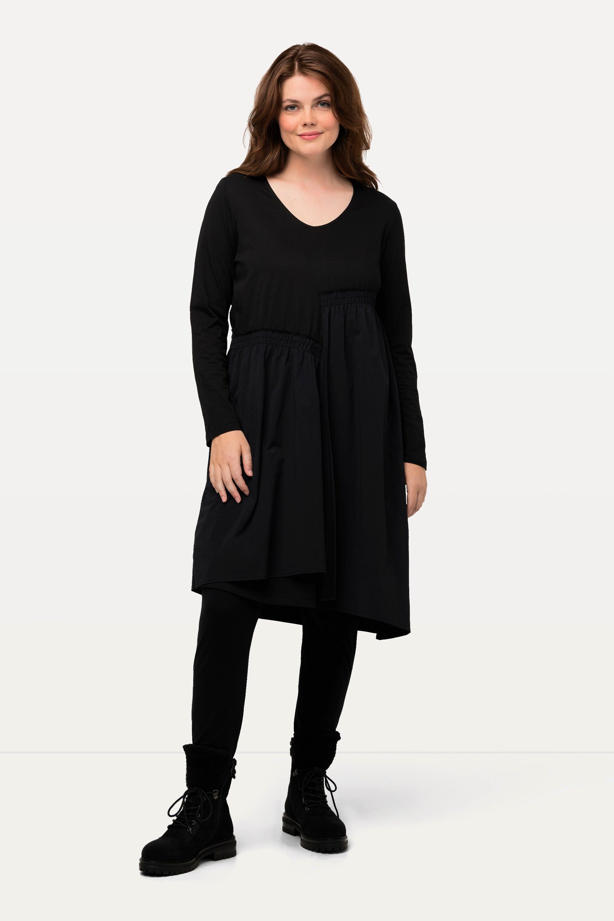Ulla Popken Midikleid Midikeid Jersey Oberteil günstig online kaufen