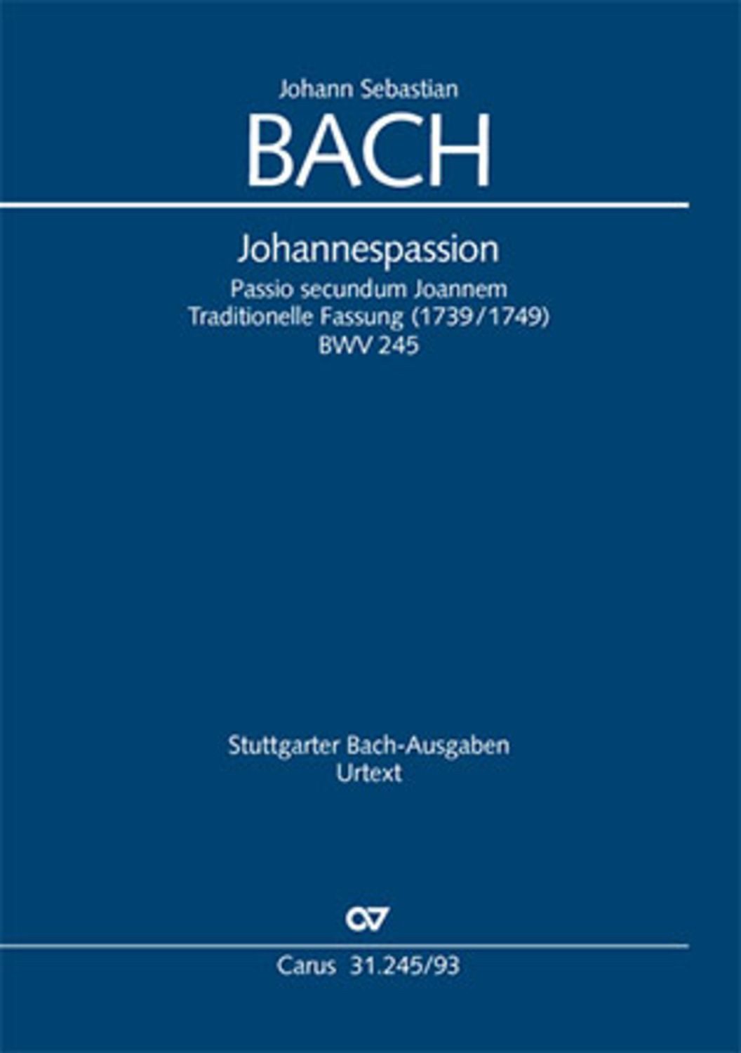 Johannes-Passion (Klavierauszug) / Johann Sebastian Bach