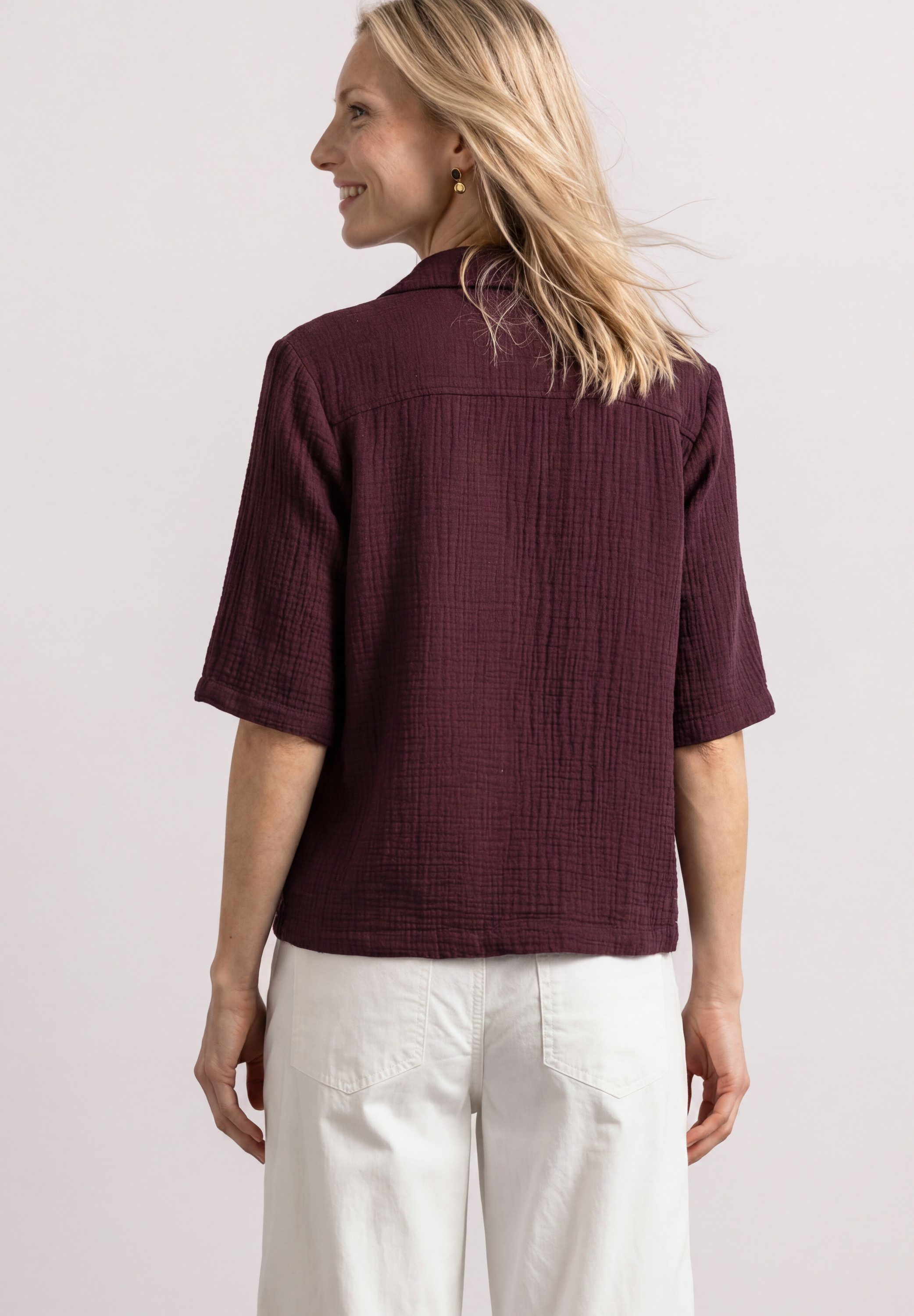 STREET ONE Hemdbluse aus reiner Baumwolle