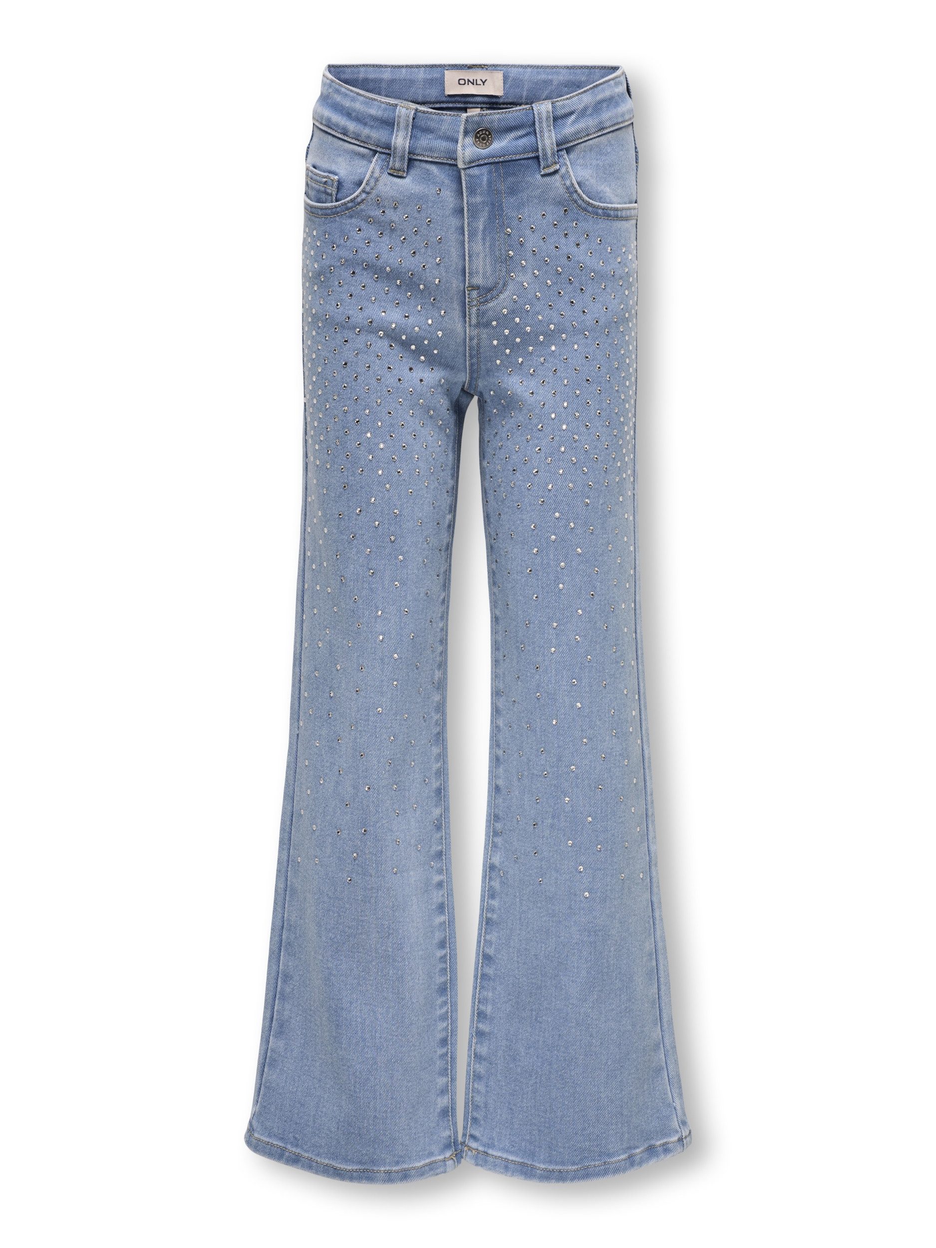 ONLY Bequeme Jeans KOGJUICY WIDE RHINESTONE DNM