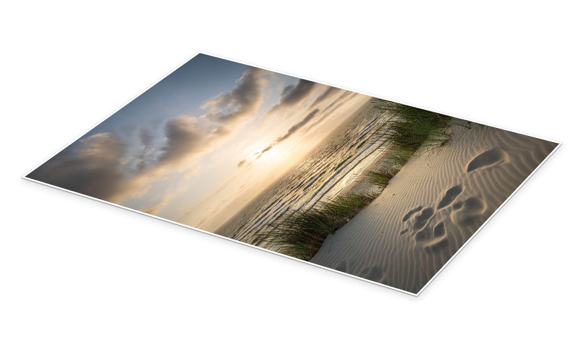 Posterlounge Wandbild Sonnenuntergang am Strand III, Jan Christopher Becke, erhältlich als Poster, Leinwandbild, Wandsticker oder Acrylglasbild