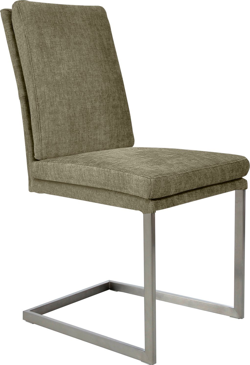 K+W Komfort & Wohnen Freischwinger, stabiles Hochkantrohr, Untergestell in Edelstahloptik oder schwarz