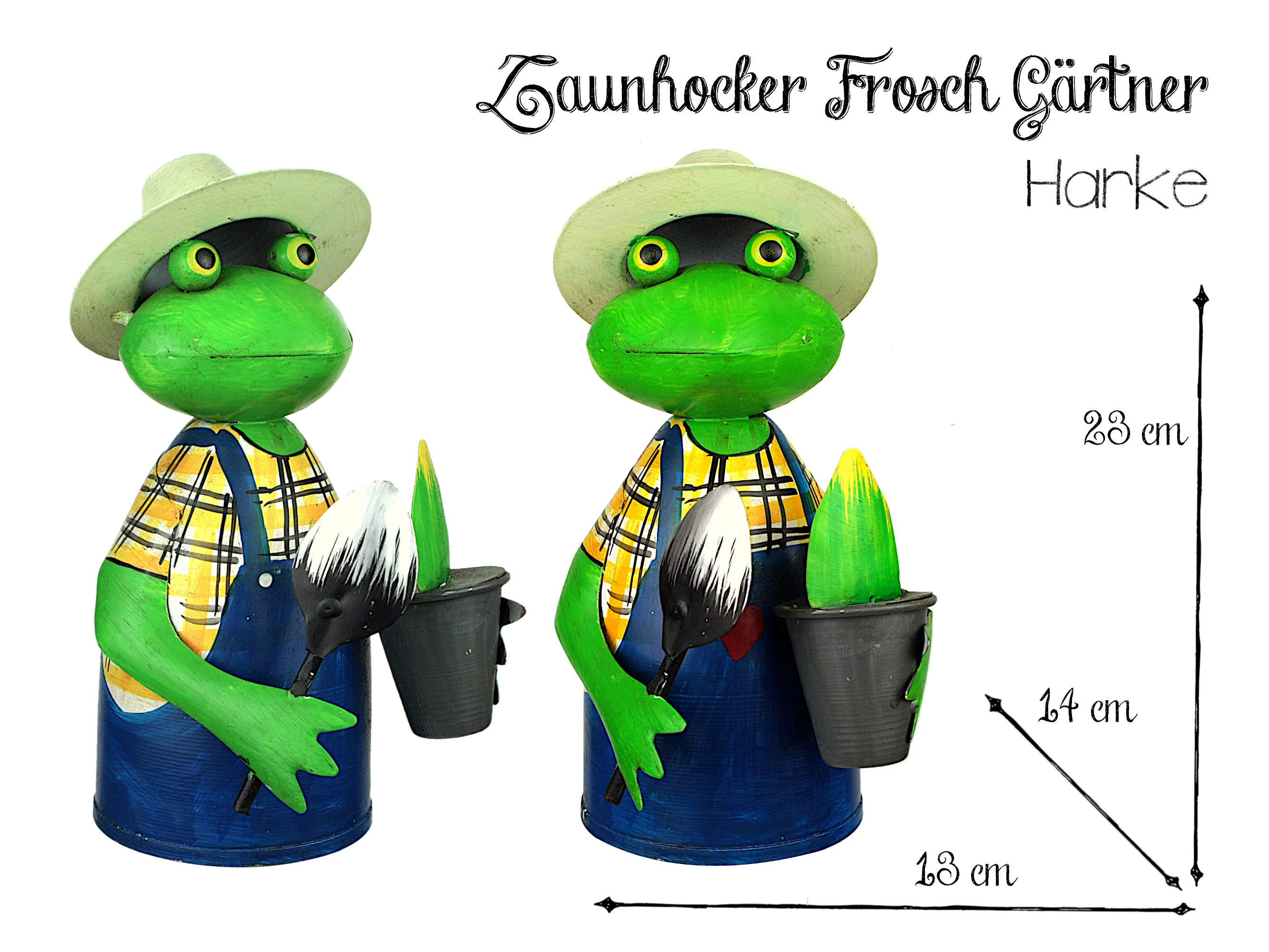 Paulslandhaus Gartenfigur Zaunhocker Gärtner Pfostenhocker Frosch günstig online kaufen