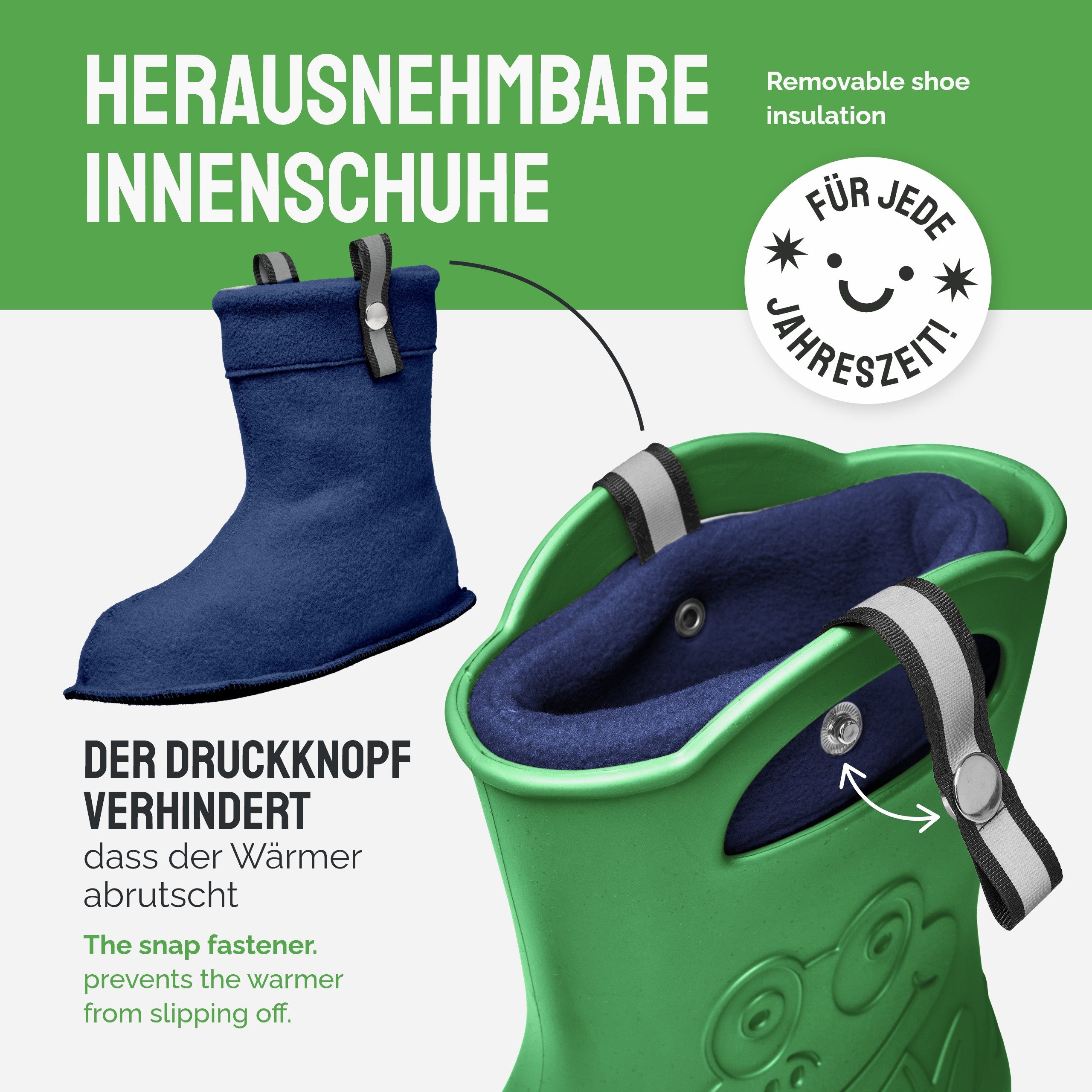 Ladeheid Damen federleichte EVA Gummistiefel Regenschuhe gefüttert LA-CA-23 Gummistiefel
