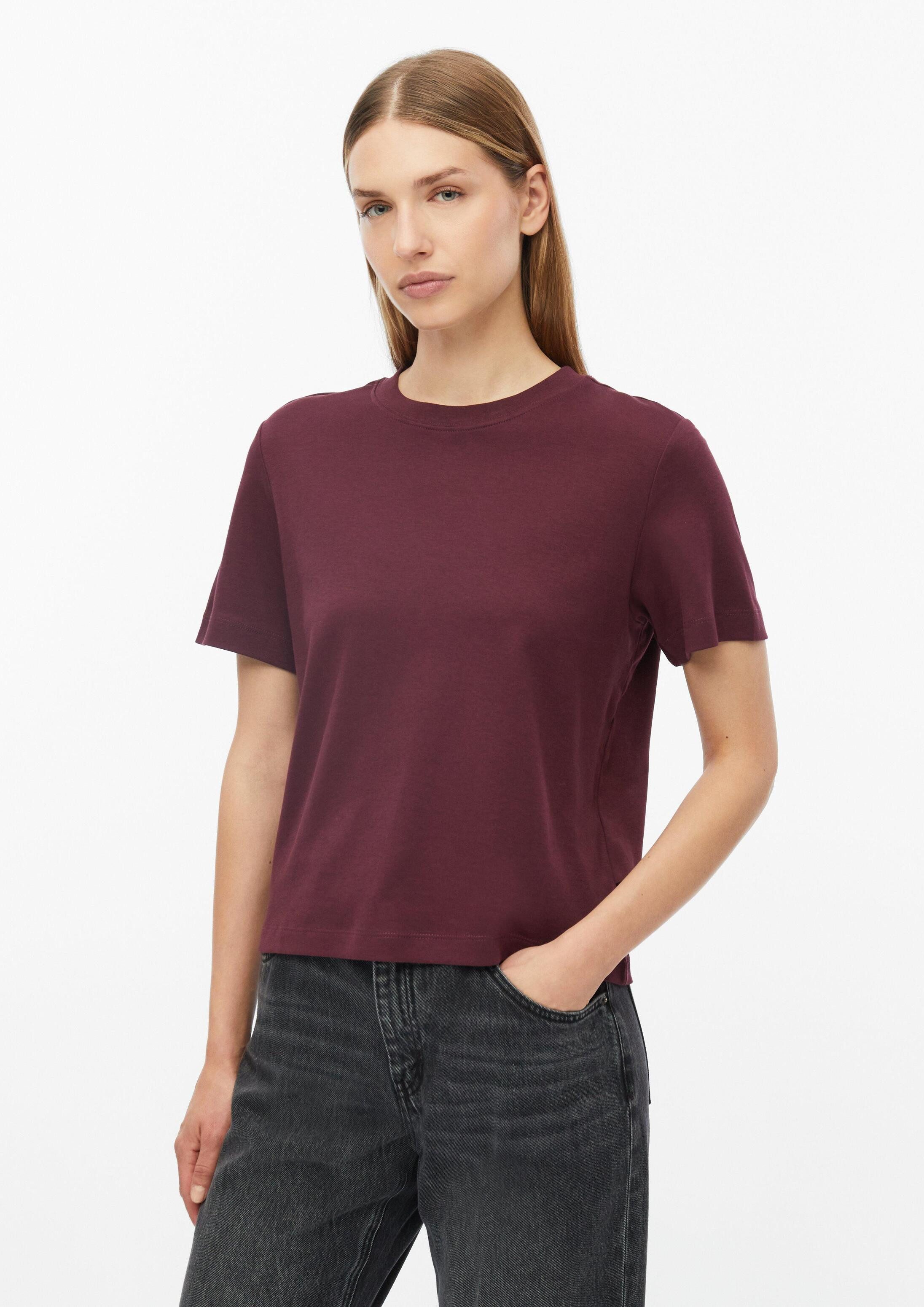 s.Oliver Kurzarmshirt T-Shirt Verkürztes T-Shirt aus Interlockjersey