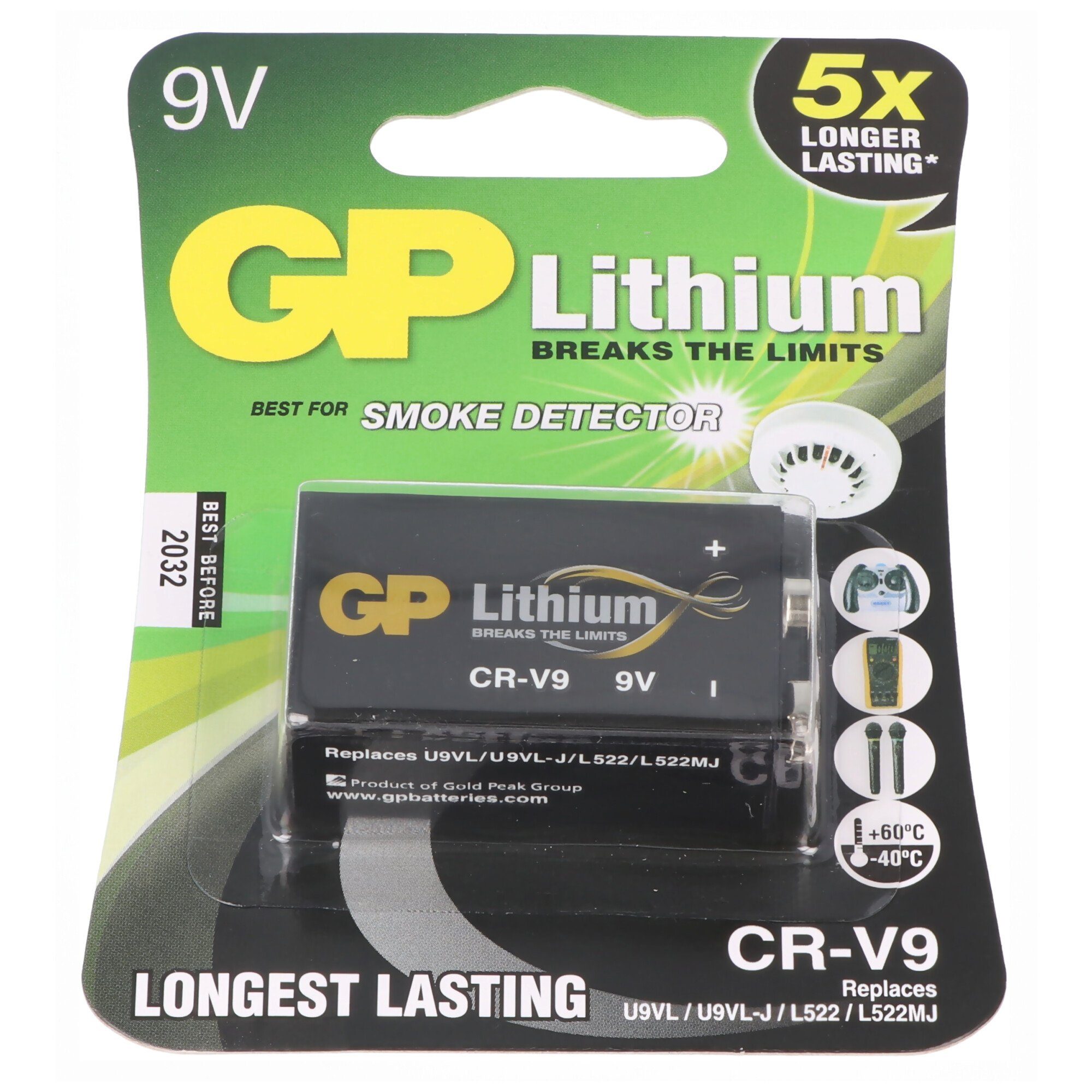 GP Batteries 9V Batterie Lithium Stück (9,0 Batterie, V) 1 GP