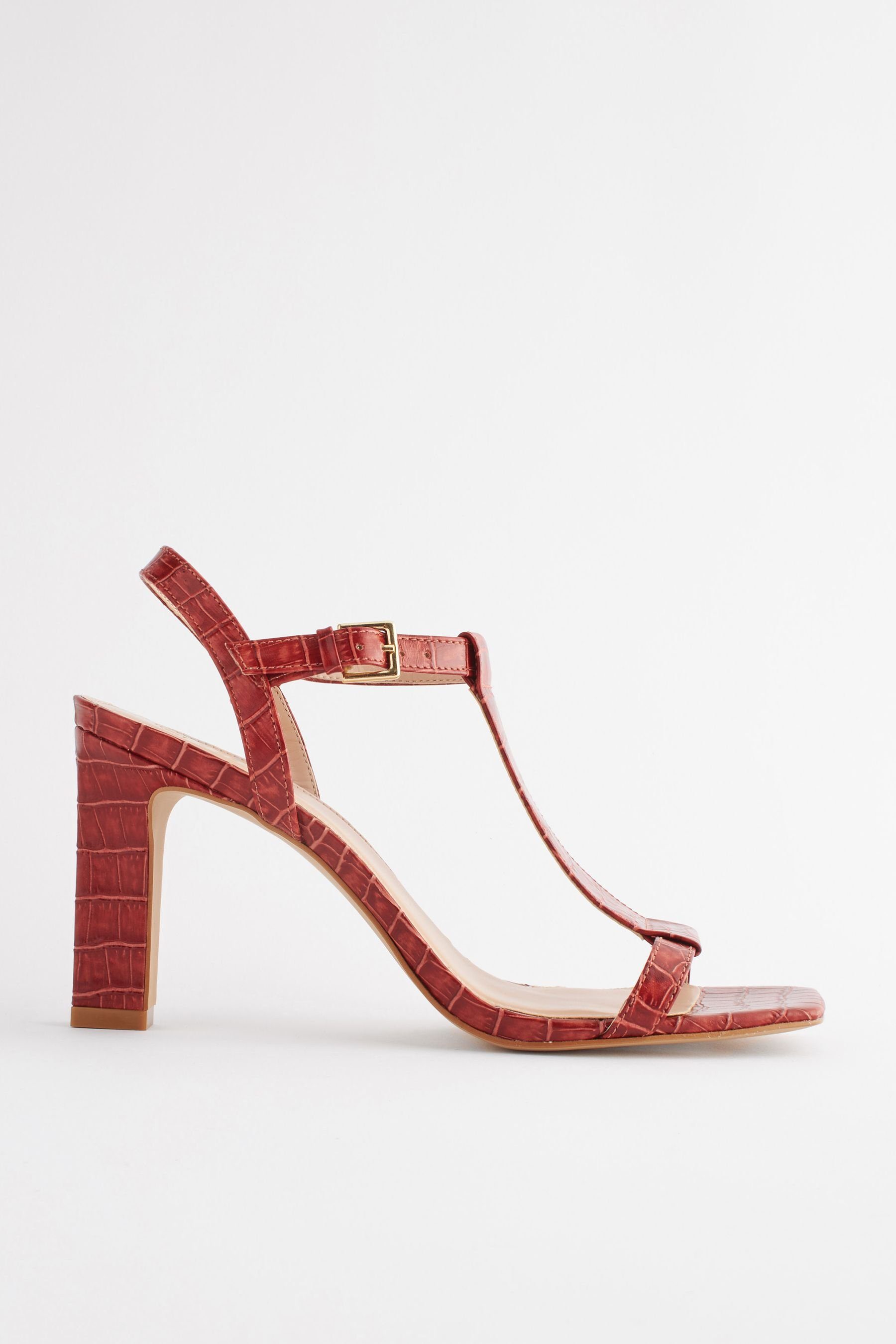 Next Signature Sandalen aus Leder mit T-Steg T-Strap-Sandale (1-tlg) Red