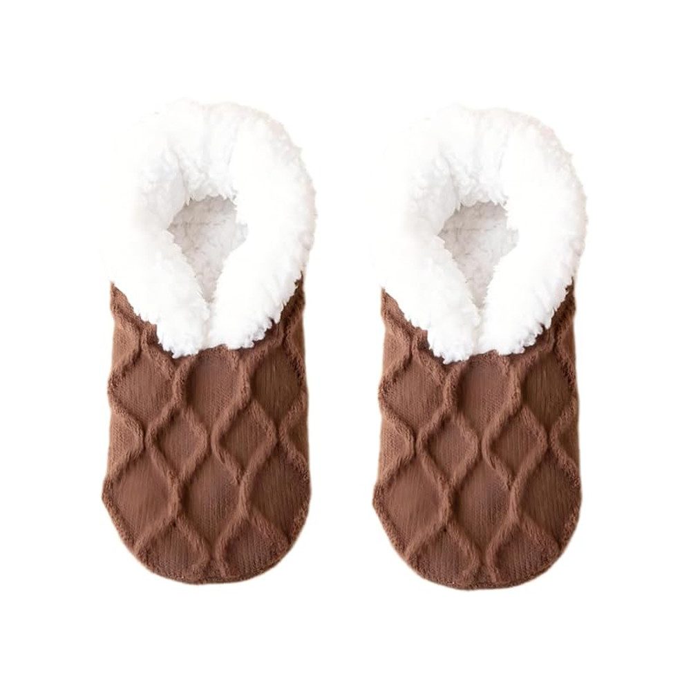 Coonoor Haussocken Warme Damen Haussocken – Flauschige Winter Slipper Socken (1-Paar) Kuschelig, weich gefüttert, Einheitsgröße