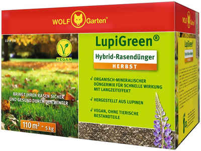 WOLF-Garten Rasendünger »LU-H 110 D/A LupiGreen® HYBRID-DÜNGER HERBST«, 4x5 kg, für ca. 110 m²