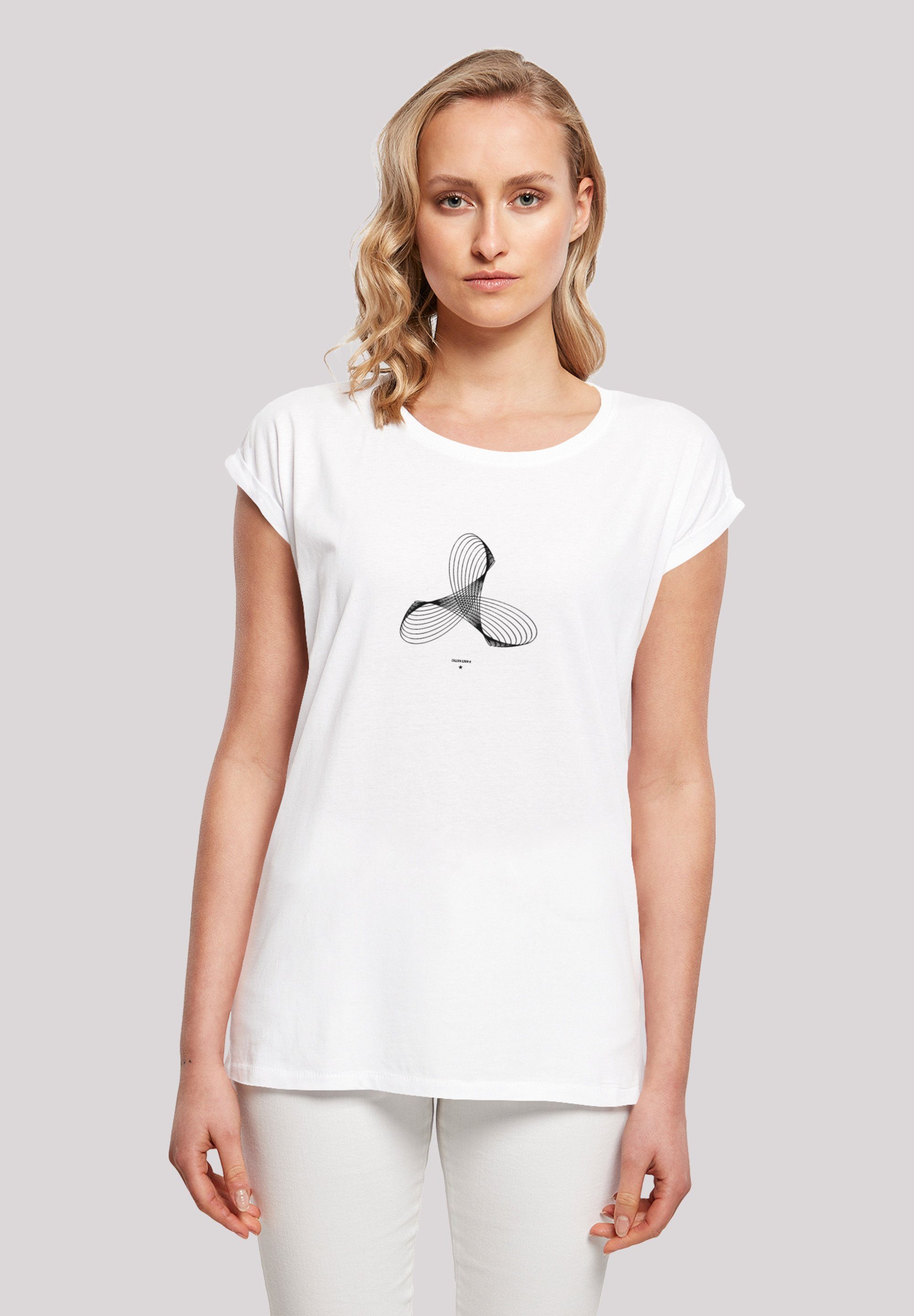 F4NT4STIC T-Shirt Geometrics Print, Das Model ist 170 cm groß und trägt  Größe M