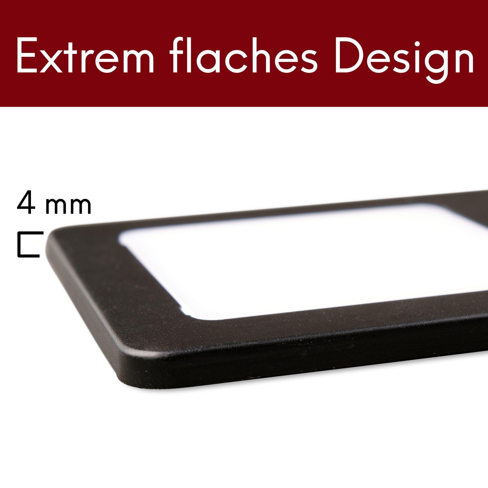 kalb LED Unterbauleuchte schwarz 5W- sehr flache Küchenleuchte mit Touch-Dimmfunktion, 1er Set warmweiß, warmweiss