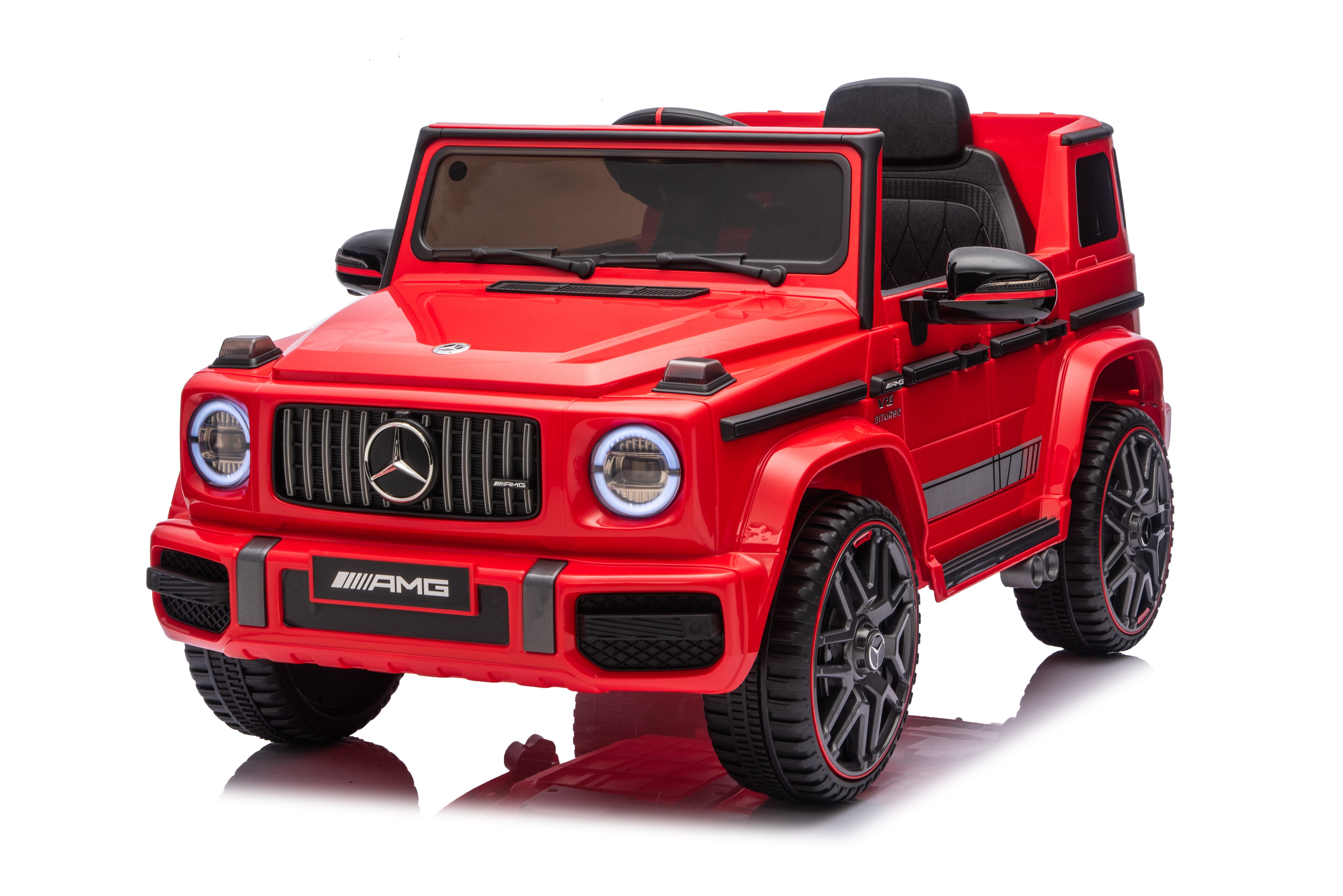LALAHO Elektro-Kinderauto Kinder Elektroauto AMG G63 Elektrofahrzeuge Geländewagen Fernsteuerung, 12V/7AH 2.4GHZ Enthalten sind Akku, Ladegerät und Fernbedienung
