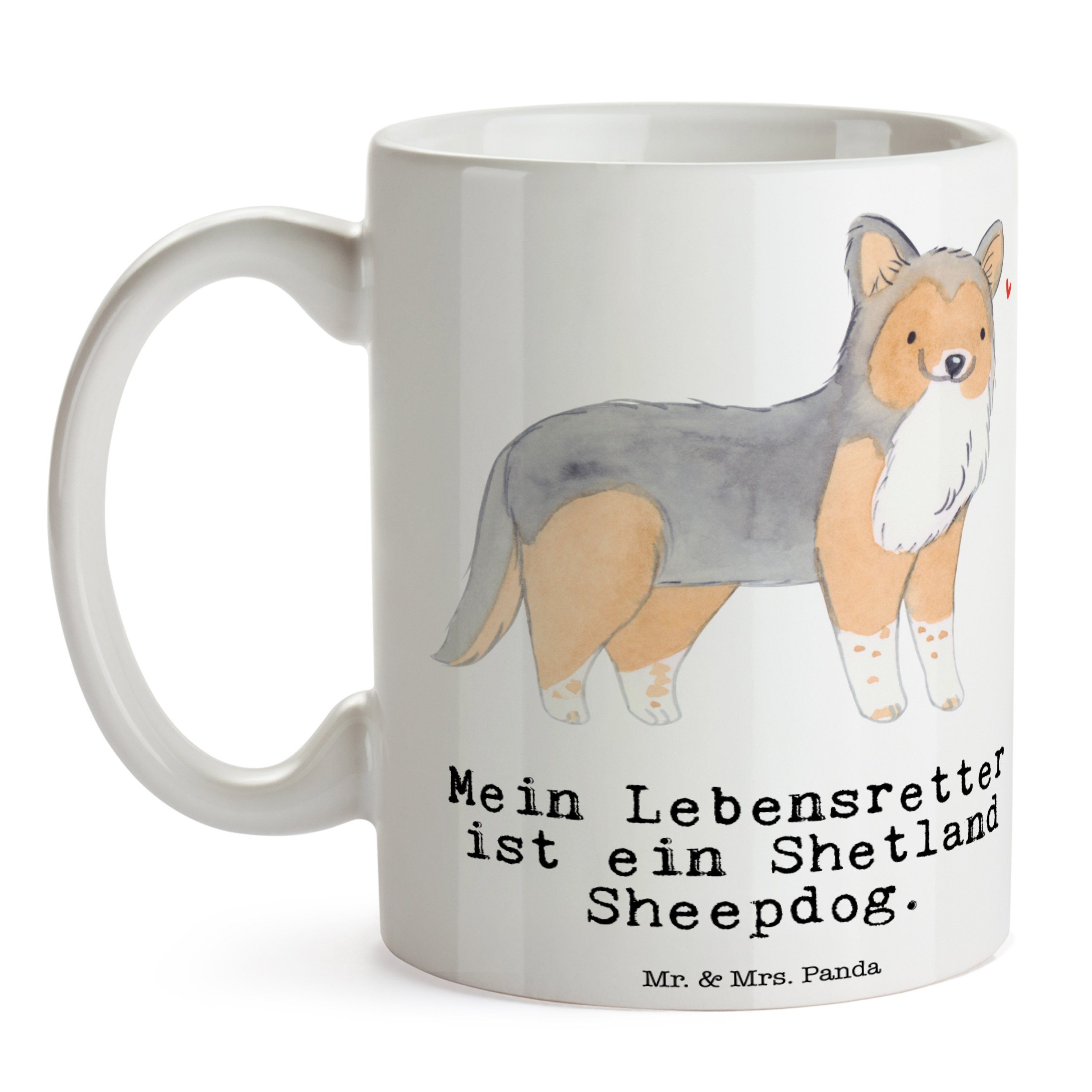Mr. & Mrs. Sheepdog Tasse Hund, Tass, Weiß Panda Shetland Geschenk, Lebensretter - Keramik Geschenk 