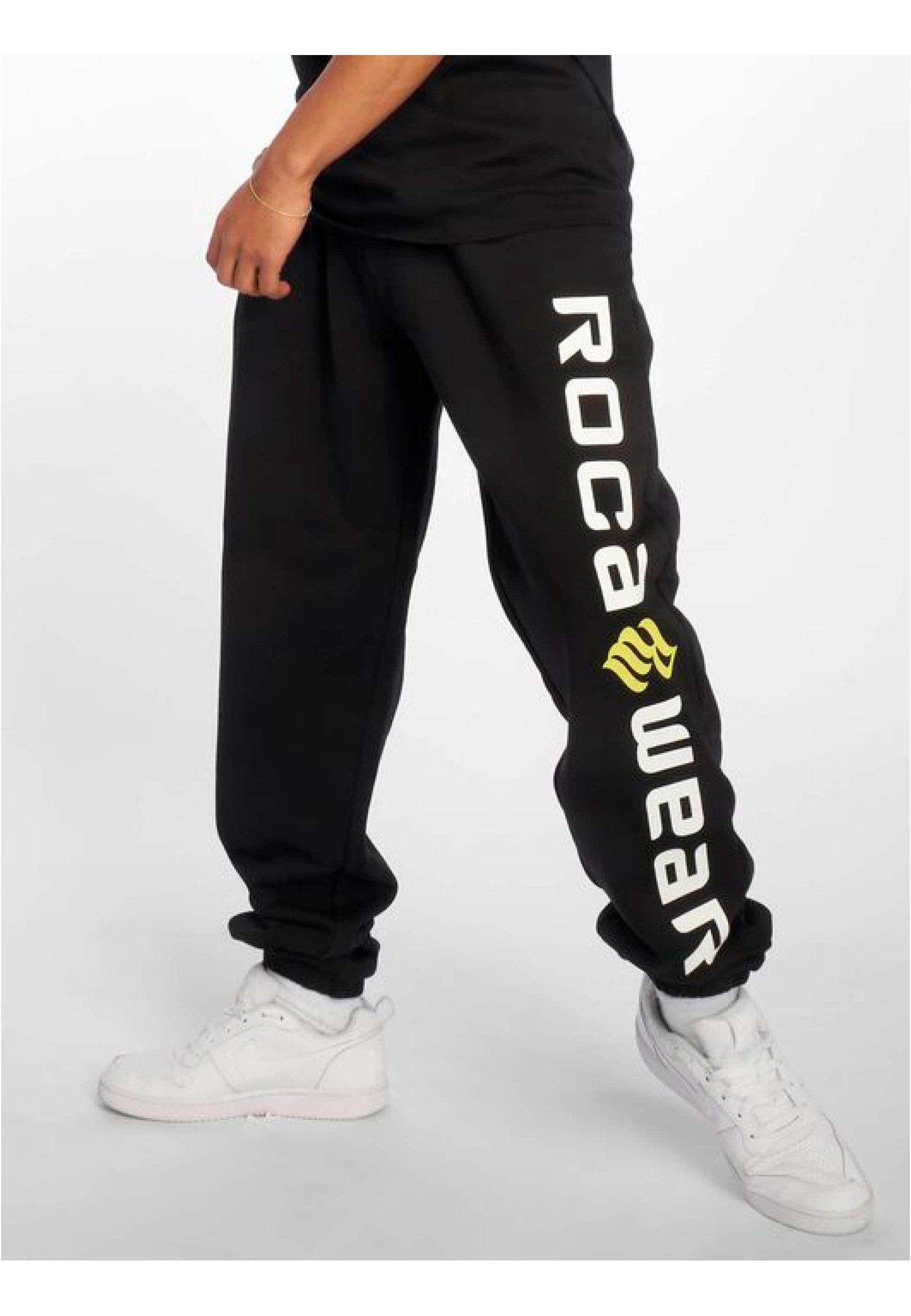 Rocawear Stoffhose Herren Rocawear Basic Fleece Pants (1-tlg) black/lime
