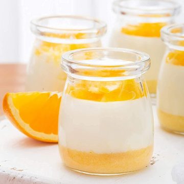 Lubgitsr Einmachglas 12 Stück Joghurtgläser mit Deckel Tulpenglas Dessertglas Einweckgläser, (12-tlg)