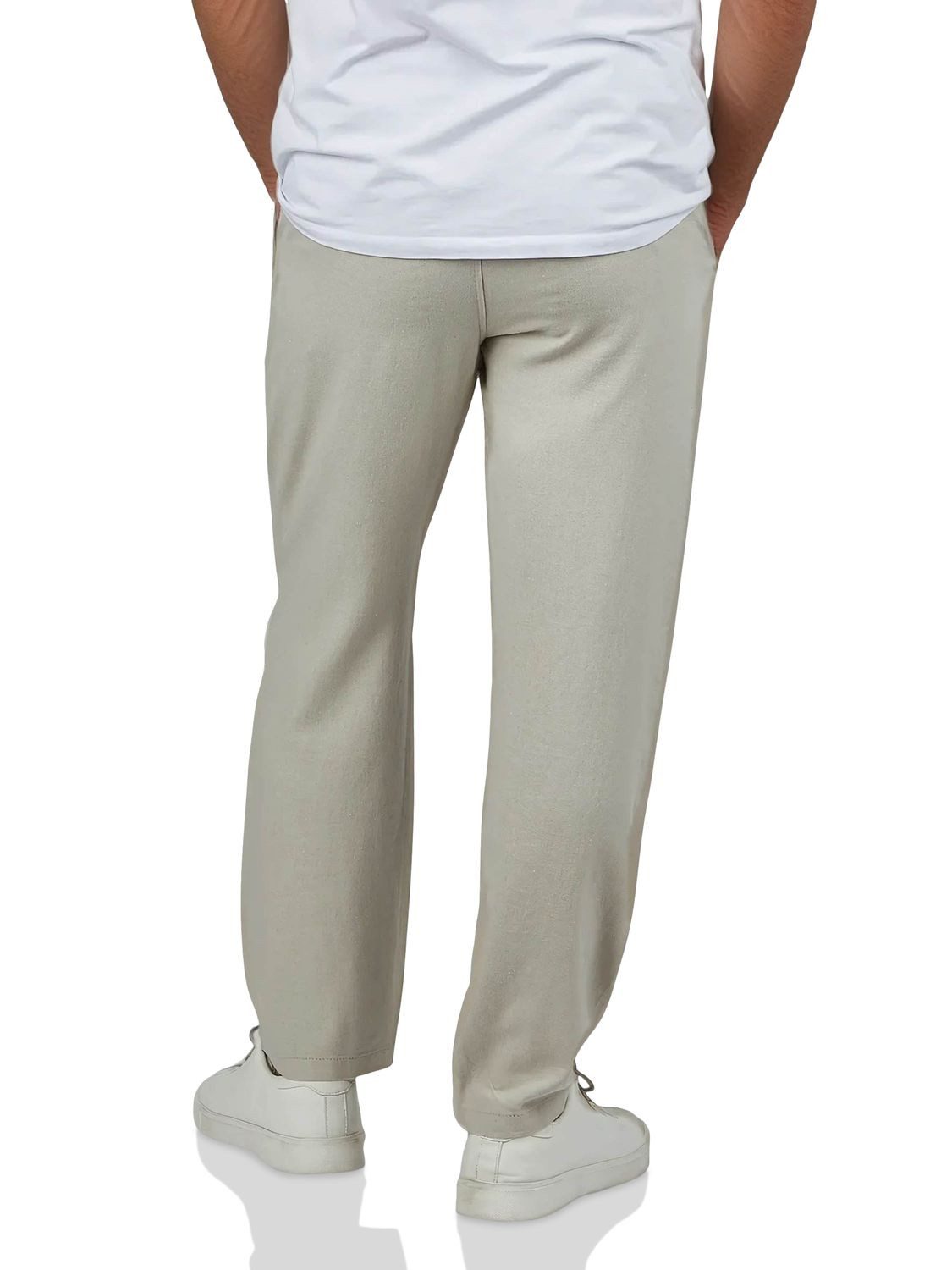 DENIMFY Chinohose Herren Freizeithose DFDylan Regular Fit Leinenhose mit Zugbandverschluss