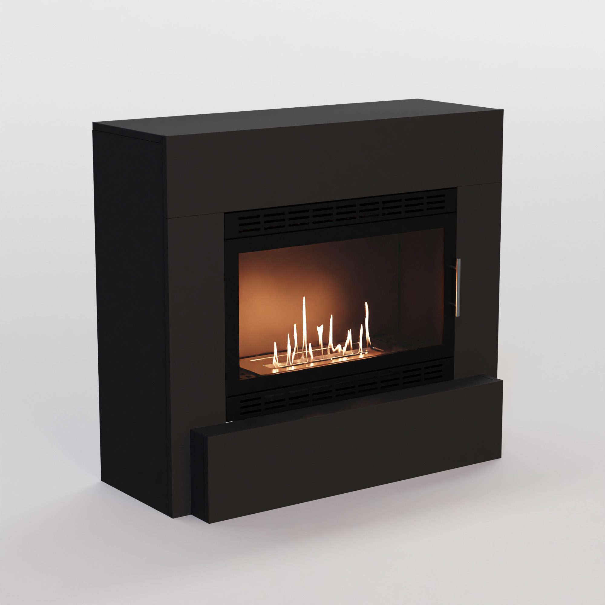 GLOW FIRE Echtfeuer-Dekokamin Odda XL VIsion Ethanol Kamin, Bioethanol Kamin mit 3h Brenndauer, Heizleistung bis 2KW