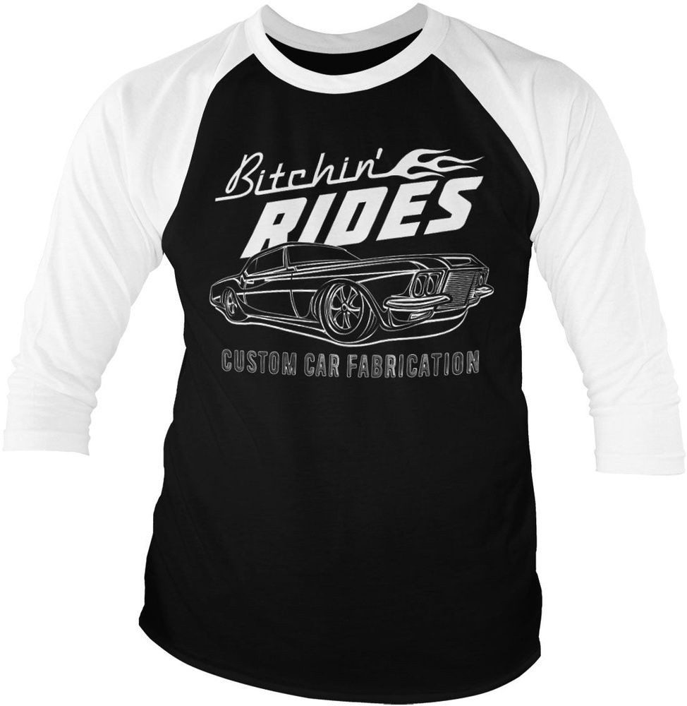 T-Shirt Custom Car Fabrication Baseball 3/4 Sleeve Tee