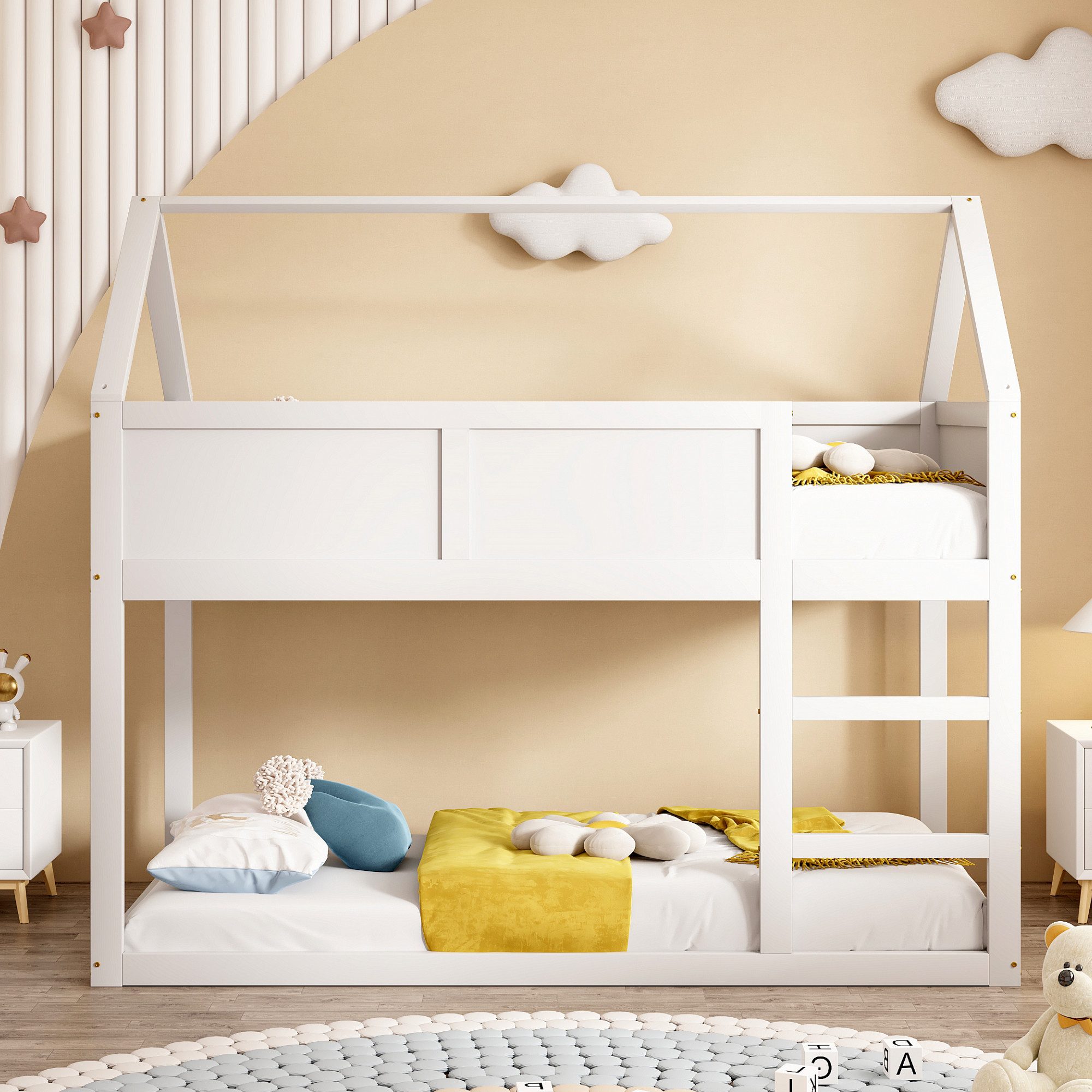 Merax Etagenbett (1-St), Hochbett 90x200cm mit günstig online kaufen