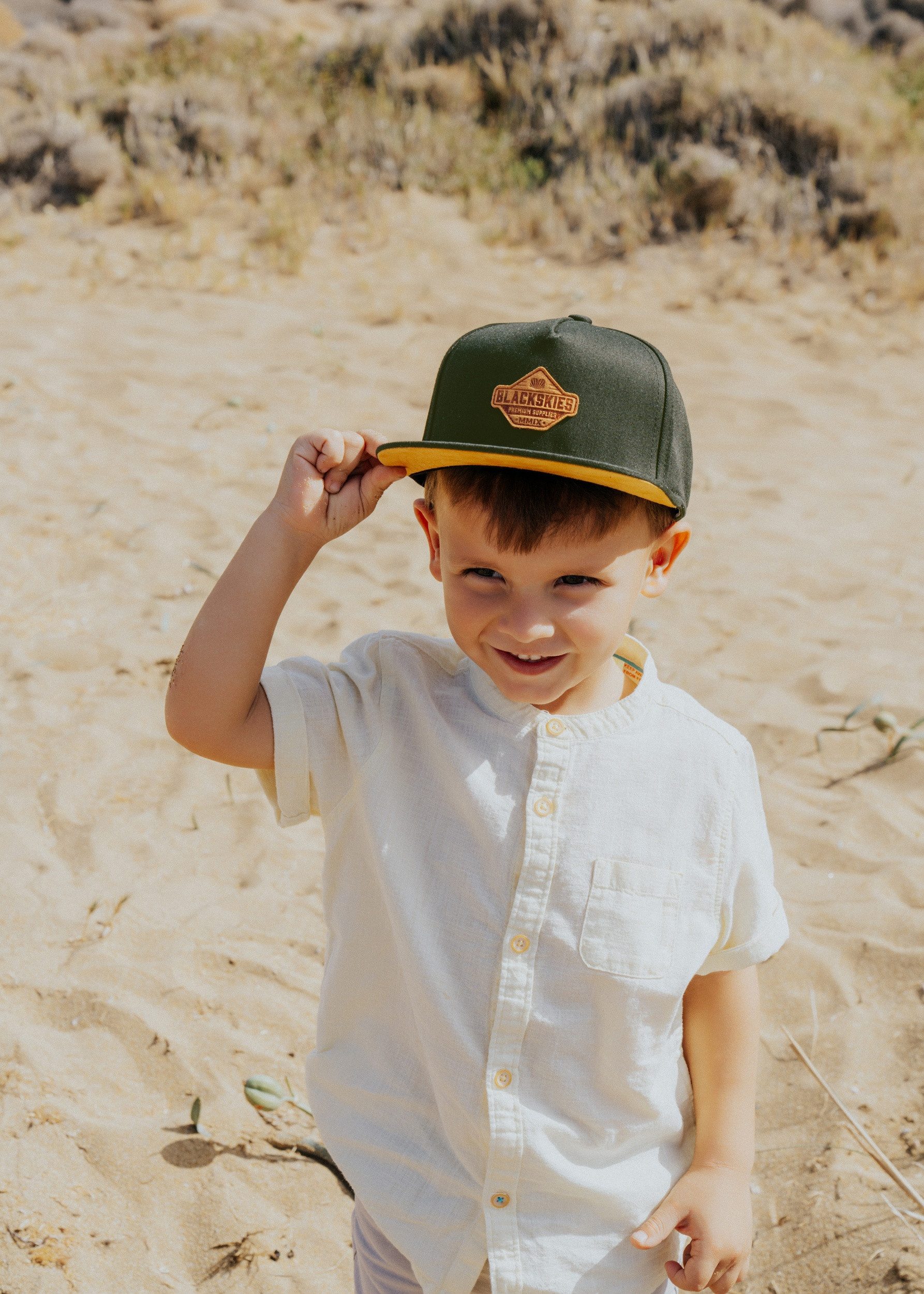 Blackskies Baseball Cap Essentials Snapback Cap 2er Set Eltern-Kind - Olivgrün-Braun