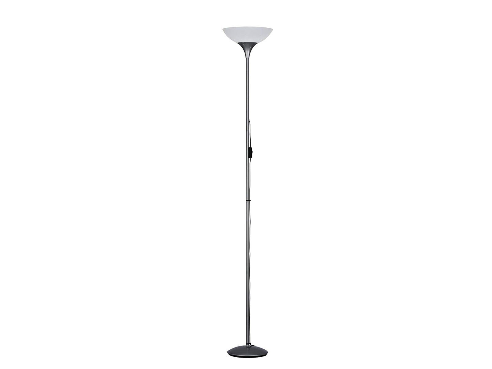 H: wechselbar, Lampenschirm Ecke Stehlampe Designklassiker, Warmweiß, weiß LED LED für 180cm große meineWunschleuchte Deckenfluter,