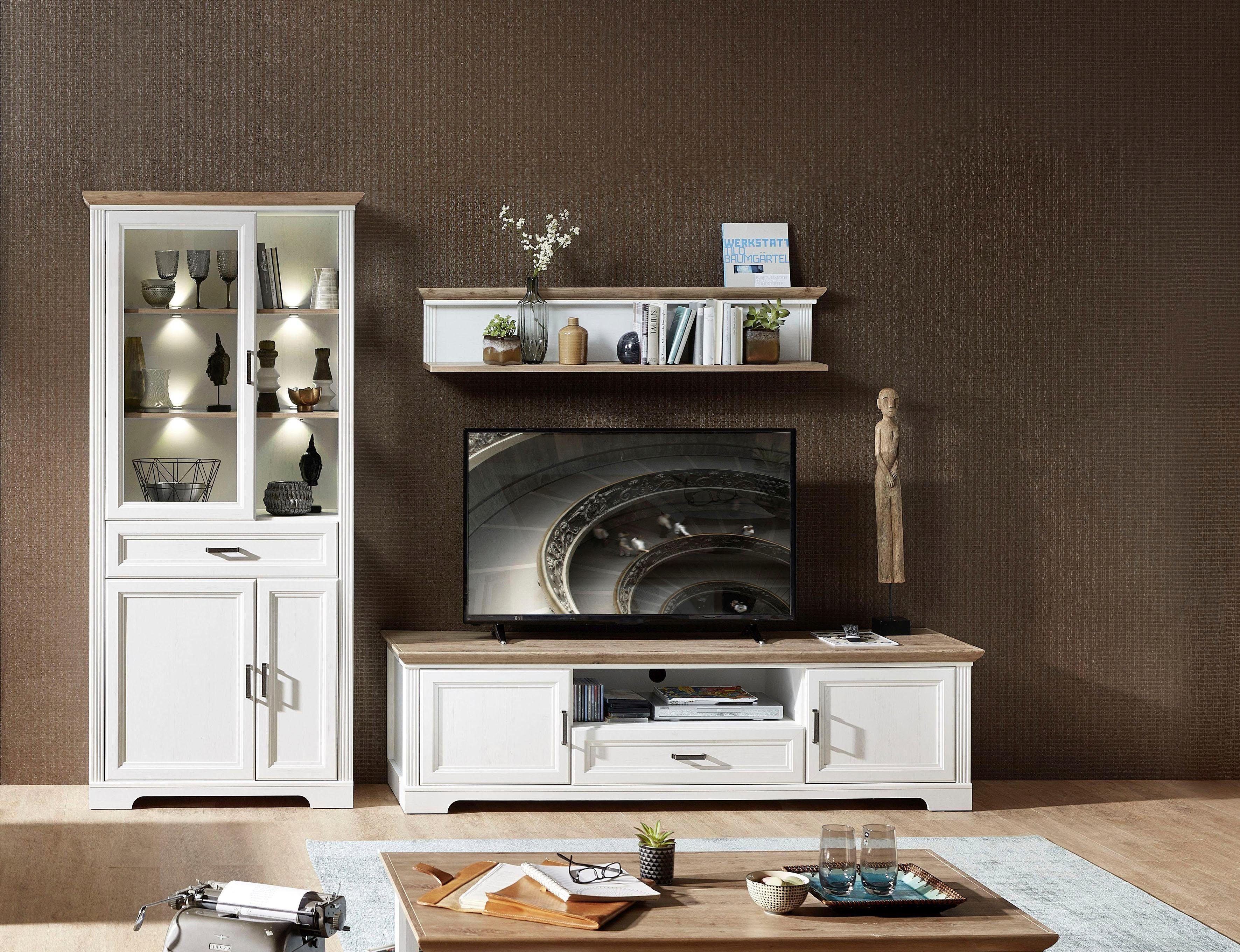 Innostyle Wohnwand Jasmin, (Set, 3-St), inkl. LED-Beleuchtung, mit Soft-Close-Funktion