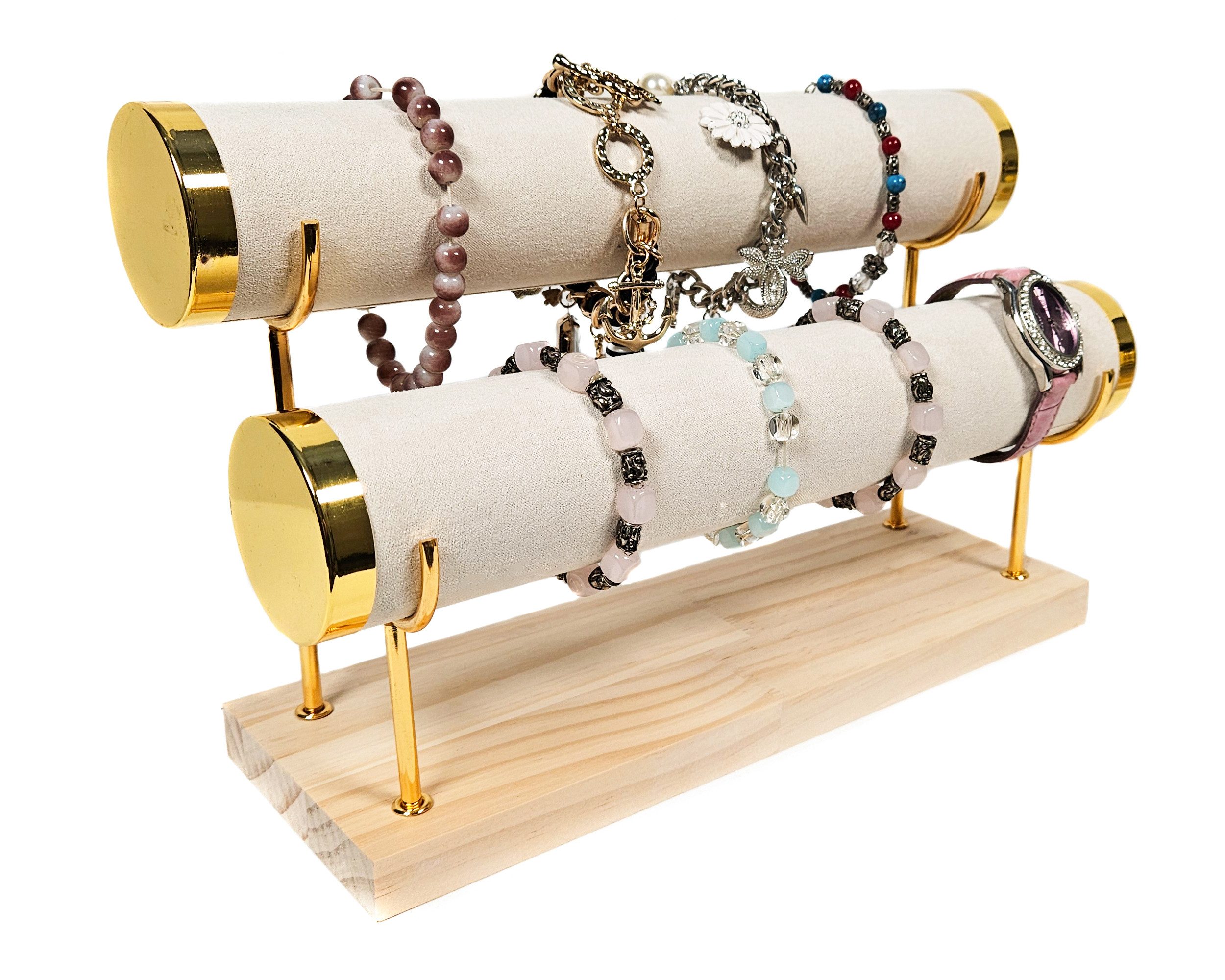 Yudu Schmuckständer Schmuckhalter Schmuckhalter Armband Uhrenständer 2 Rollen Metallträger
