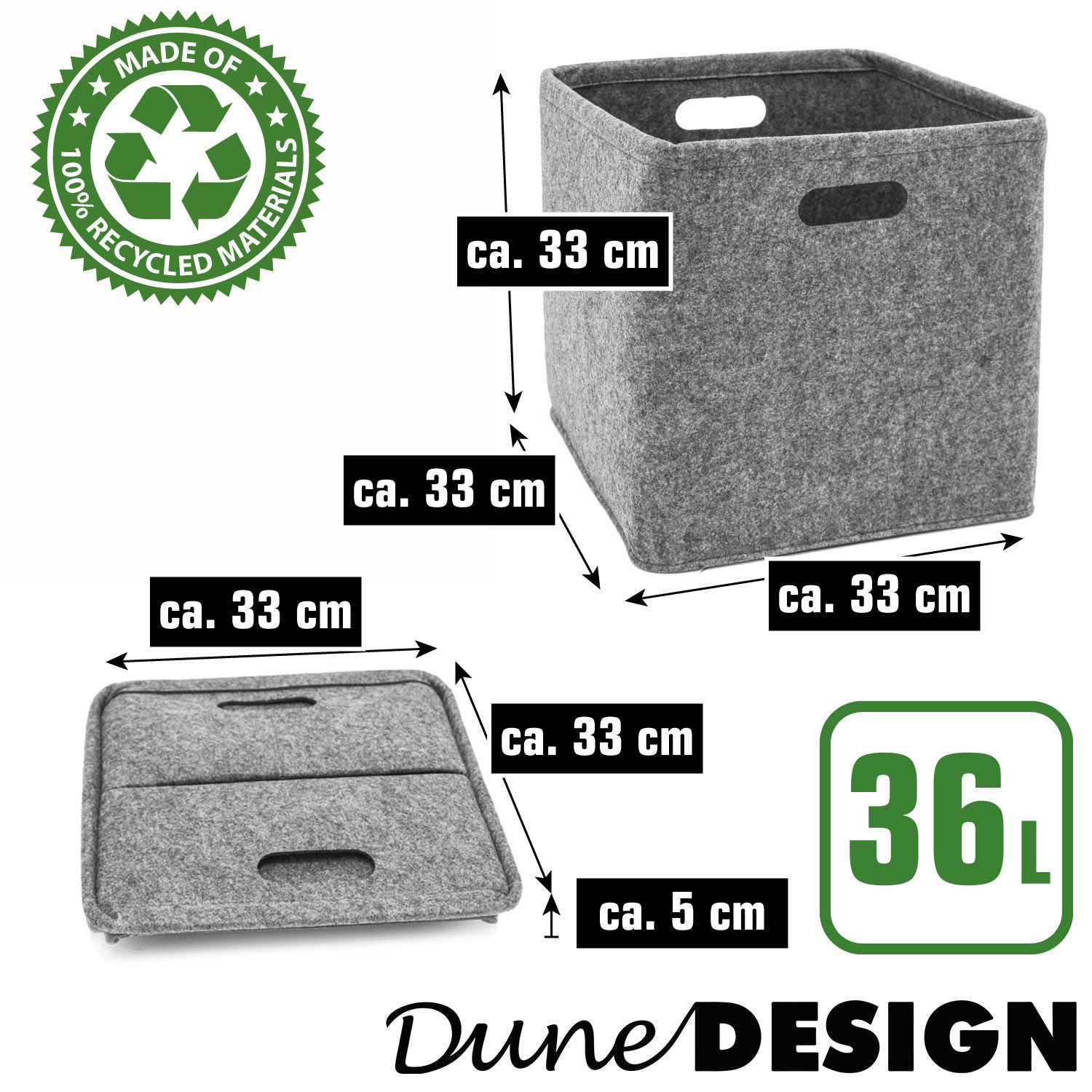 DuneDesign Aufbewahrungskorb 2er Set - 33x26x23 günstig online kaufen