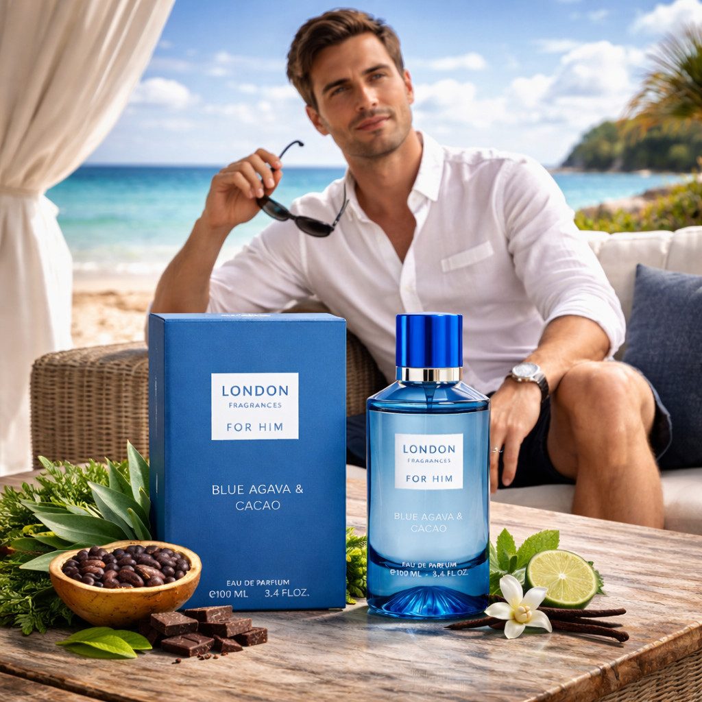 LONDON FRAGRANCES Eau de Parfum For Him, Herrenduft. Velvet Rose & Whisky Cedarwood 100 ml, 1-tlg., Hergestellt in UK, Elegant